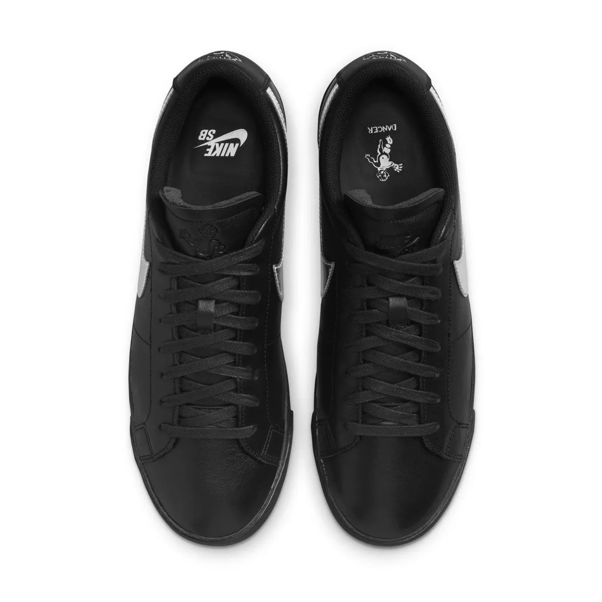 Ankle Collar Padding '  Dancer Skateboards SB Zoom Blazer Low 'Black Metallic Silver'