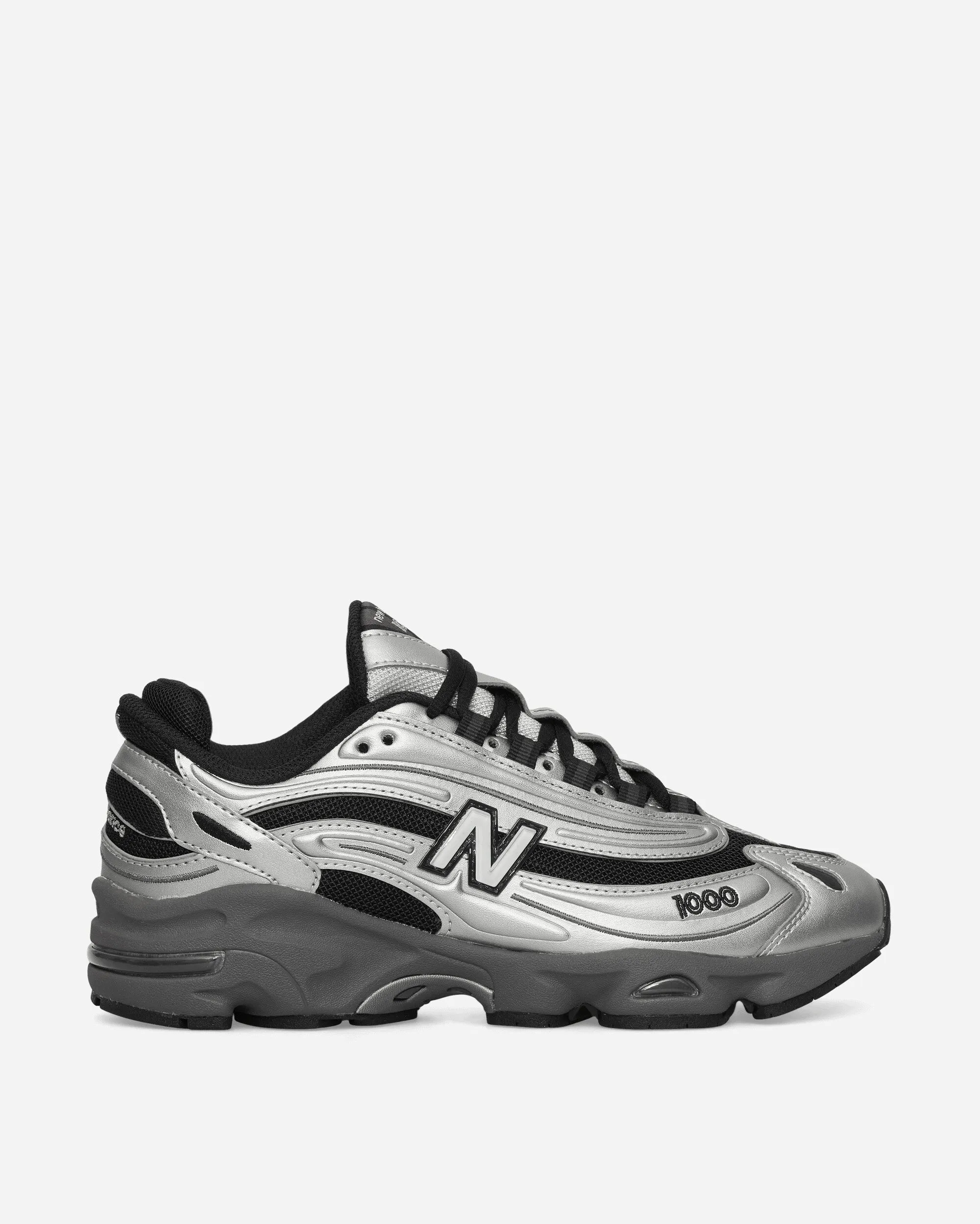 1000 Sneakers Silver Metallic / Black Vegan Material Foot Freedom