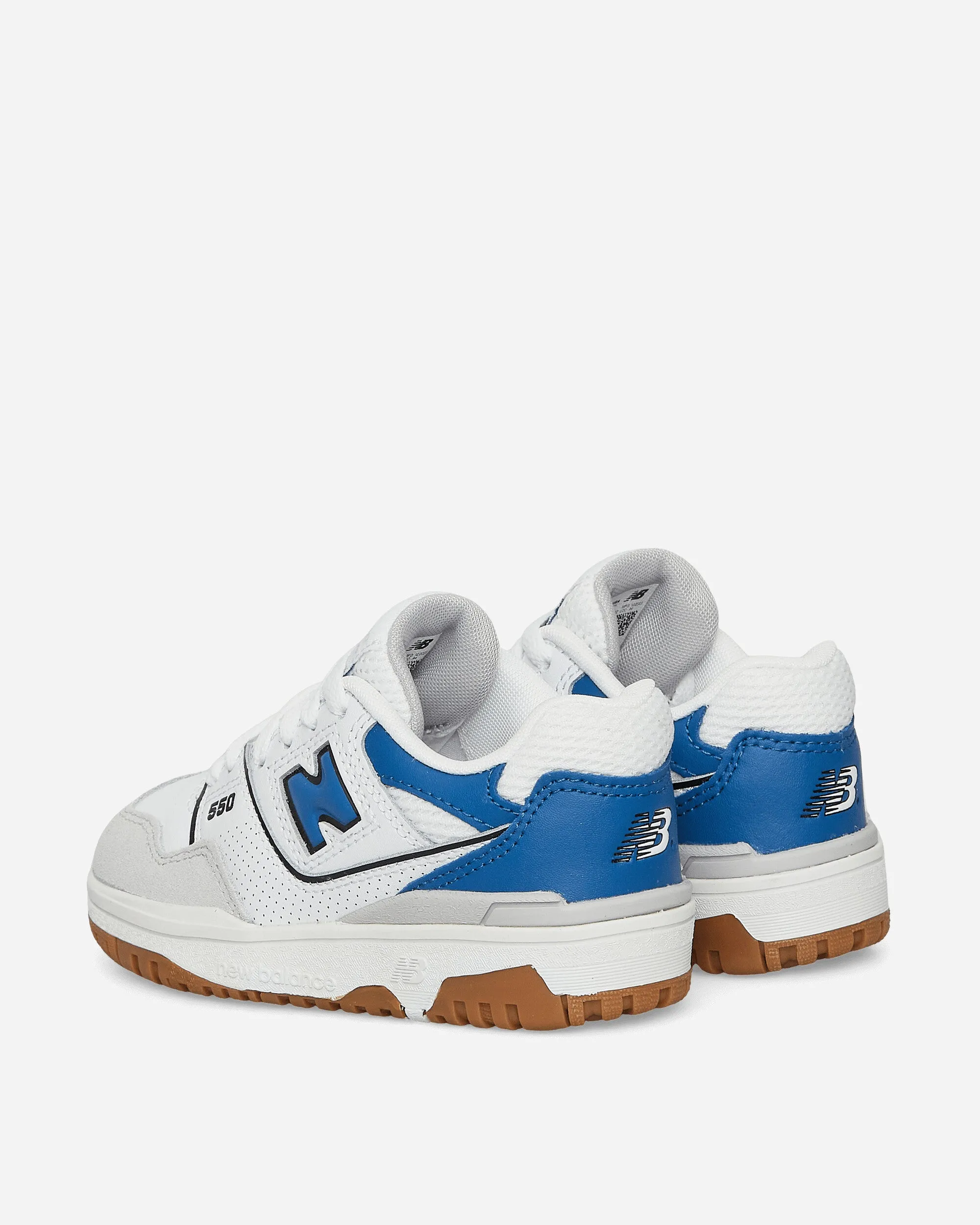 550 Kids Sneakers Brighton Grey / Blue Premium Leather Fashion Go