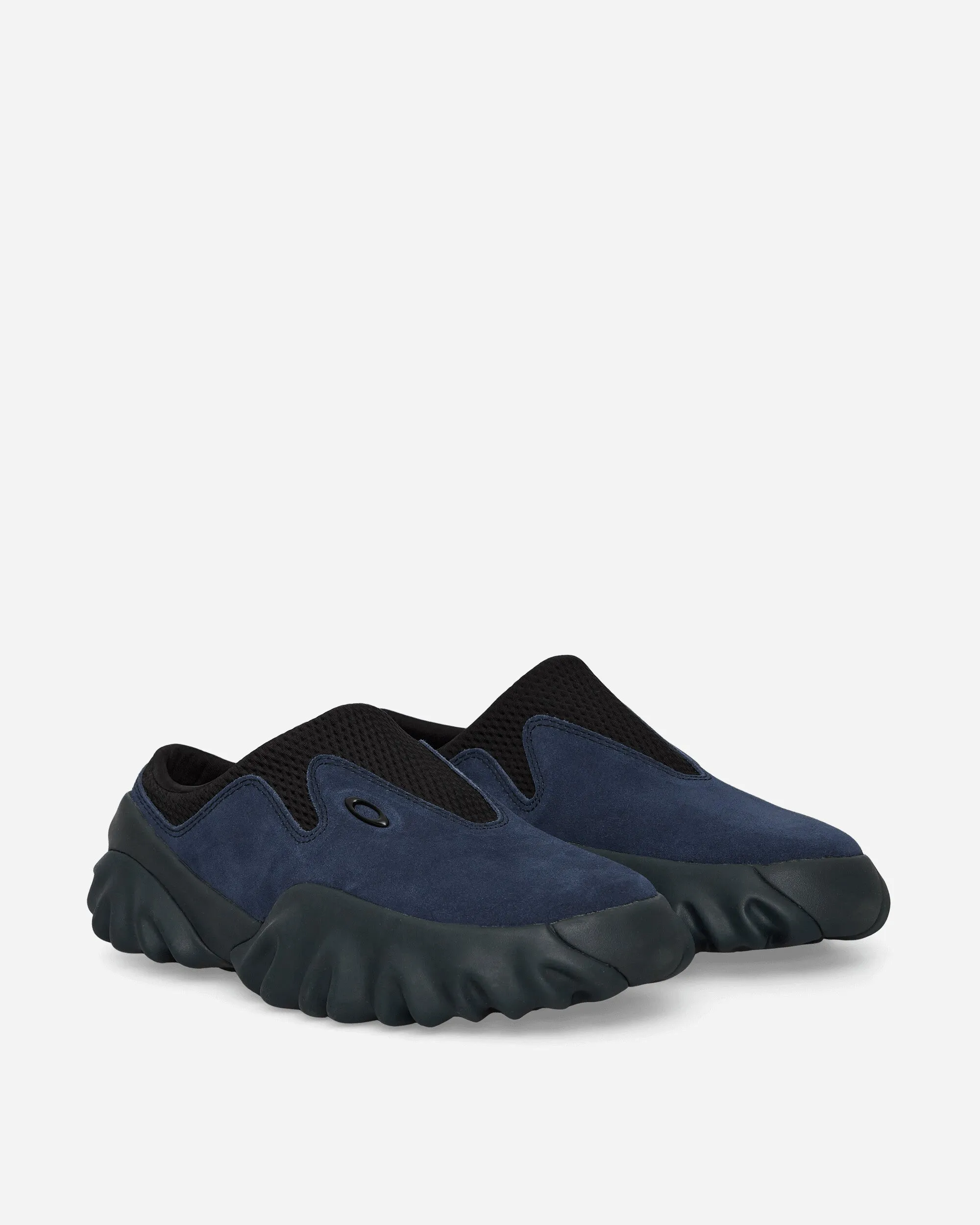 Round Toe outdoor mode Suede Chop Saw Mules Navy