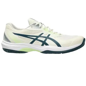 Abrasion resistant Asics Game FF Mens Pickleball Shoes - Cream/Tranquil Teal