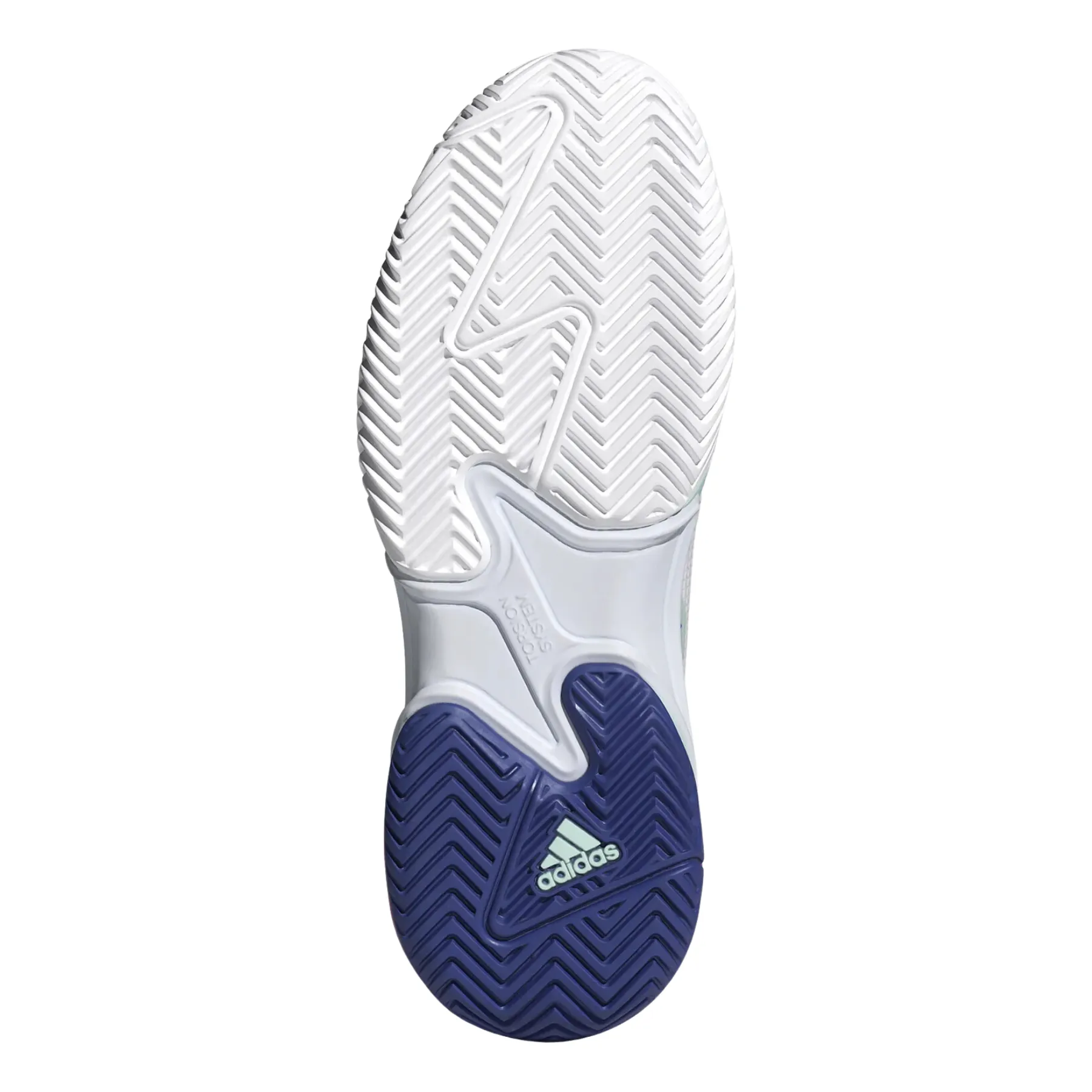 Adidas Barricade 13 Men Tennis Shoes - White/LUCBLU/SEFLAQ Flexible Cushion Eva Midsole