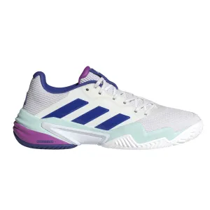 Adidas Barricade 13 Men Tennis Shoes - White/LUCBLU/SEFLAQ Breathable Upper Flex Fit