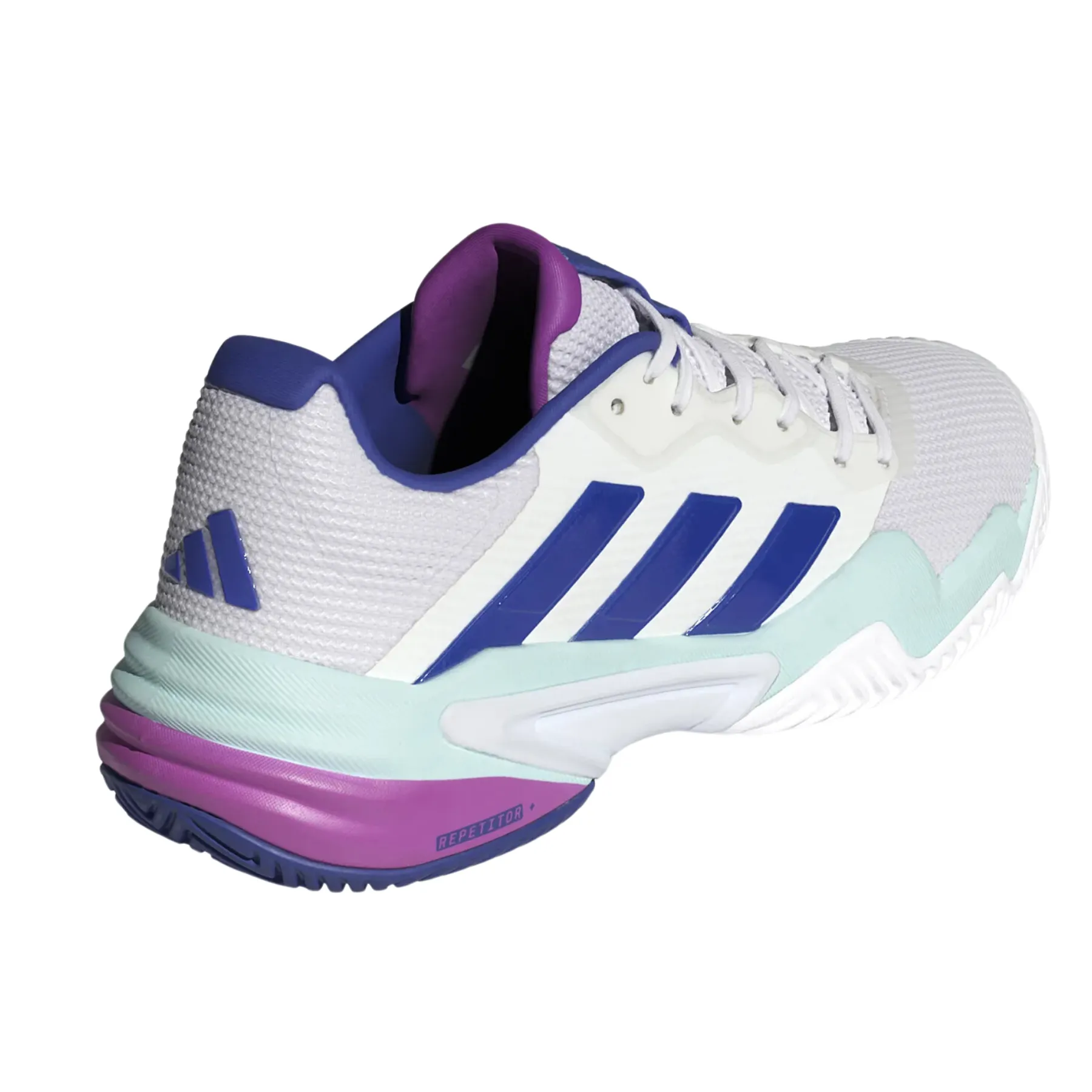 Adidas Barricade 13 Men Tennis Shoes - White/LUCBLU/SEFLAQ Flexible Cushion
