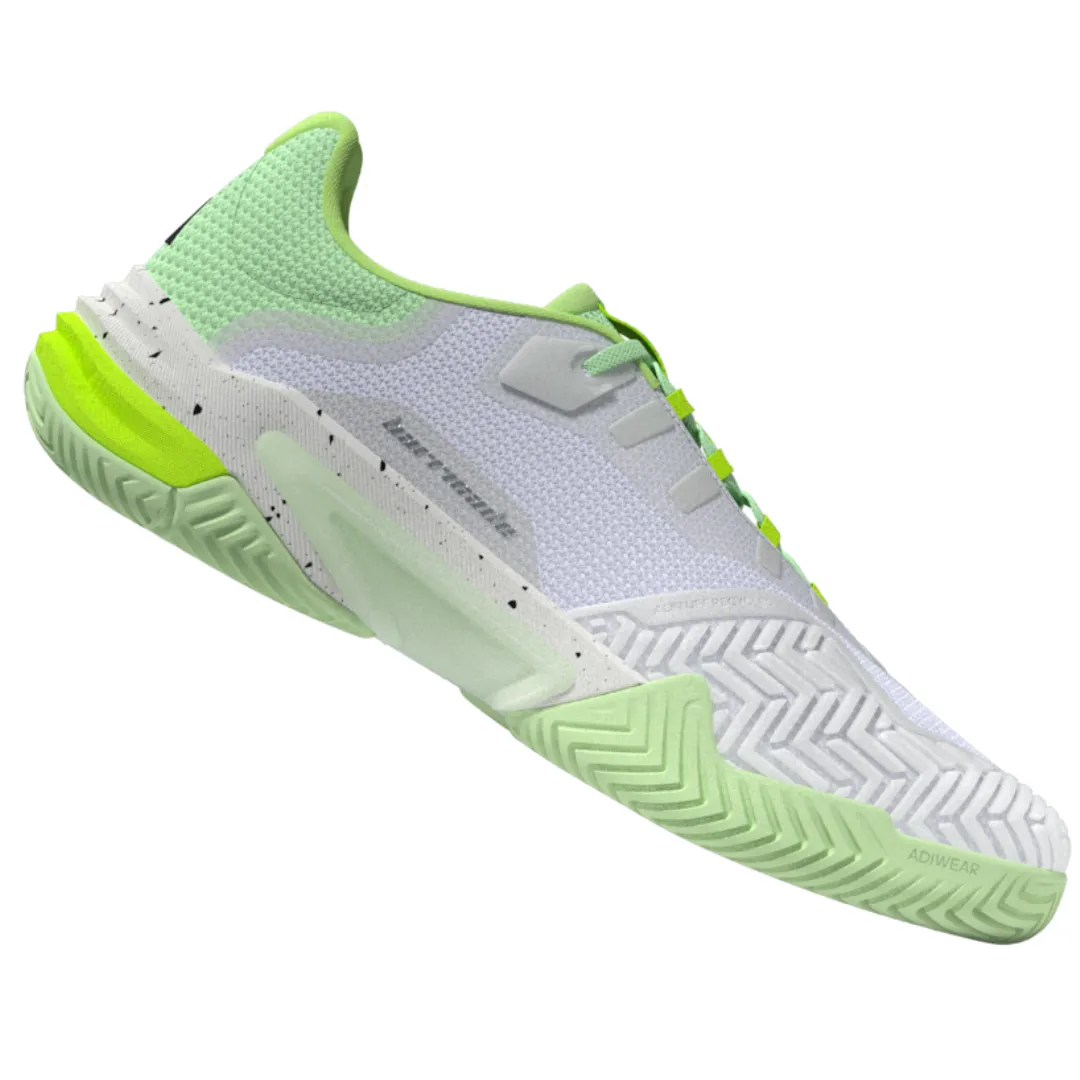 Ankle Support Adidas Barricade 13 Mens Tennis Shoes - White/Black/Green