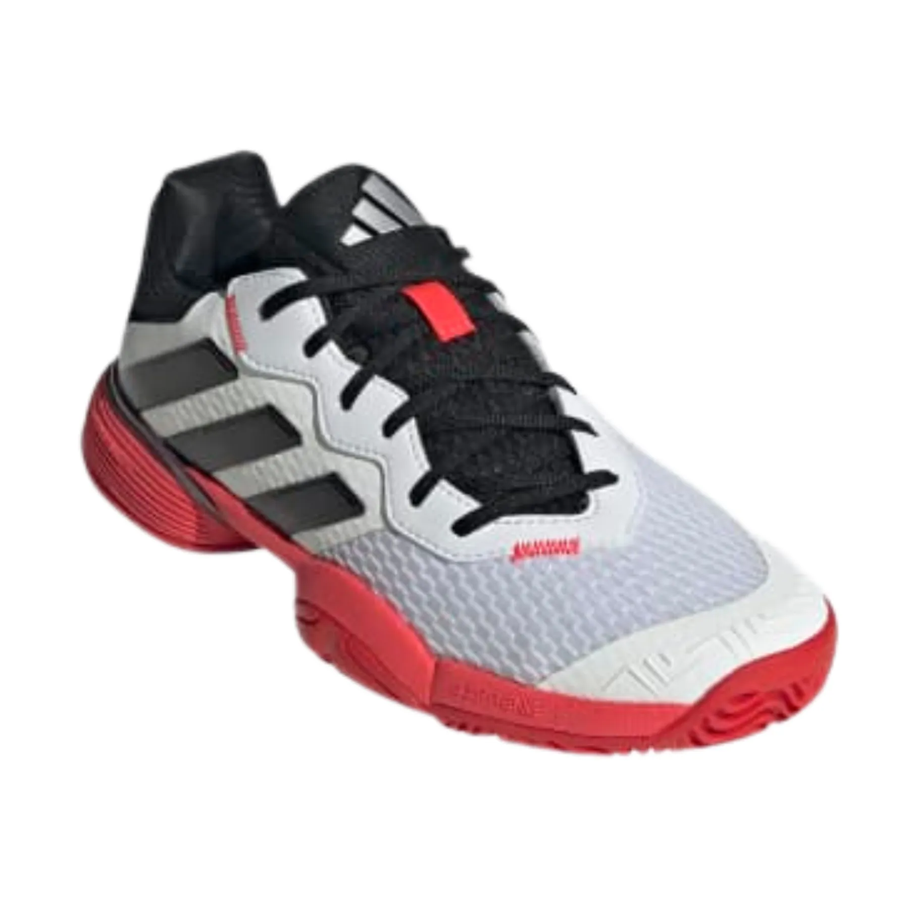 Adidas Barricade Kids Tennis Shoes - FTWWHT/CBLACK/LUCRED Abrasion resistant Slip Resistant