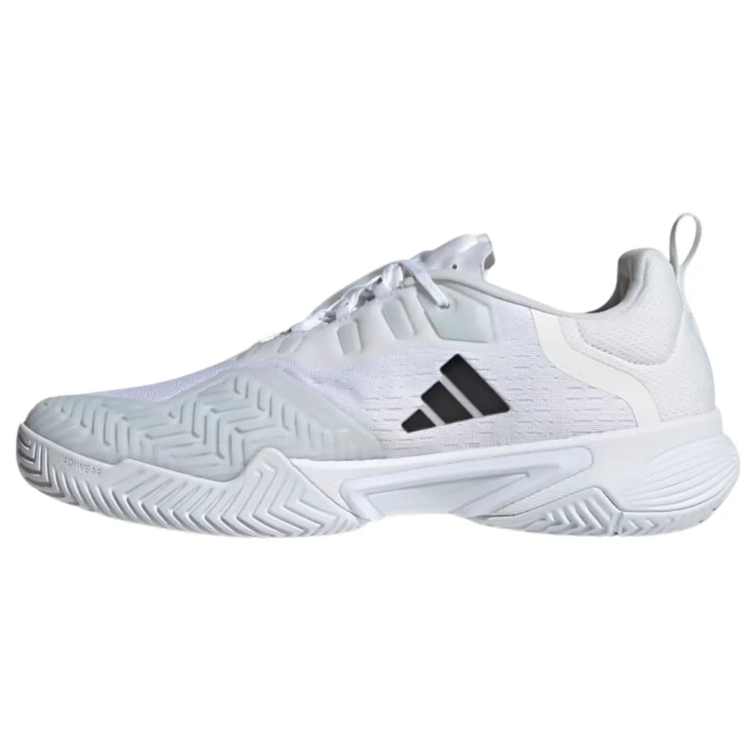 Adidas Barricade Mens Tennis Shoes - White/Black/Silver Shock Resistance
