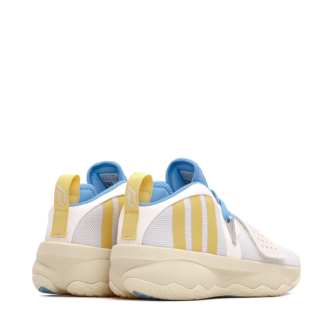Enhanced Footwork Flexible Knit Construction Adidas Basketball Men Dame 8 EXTPLY White IF1514