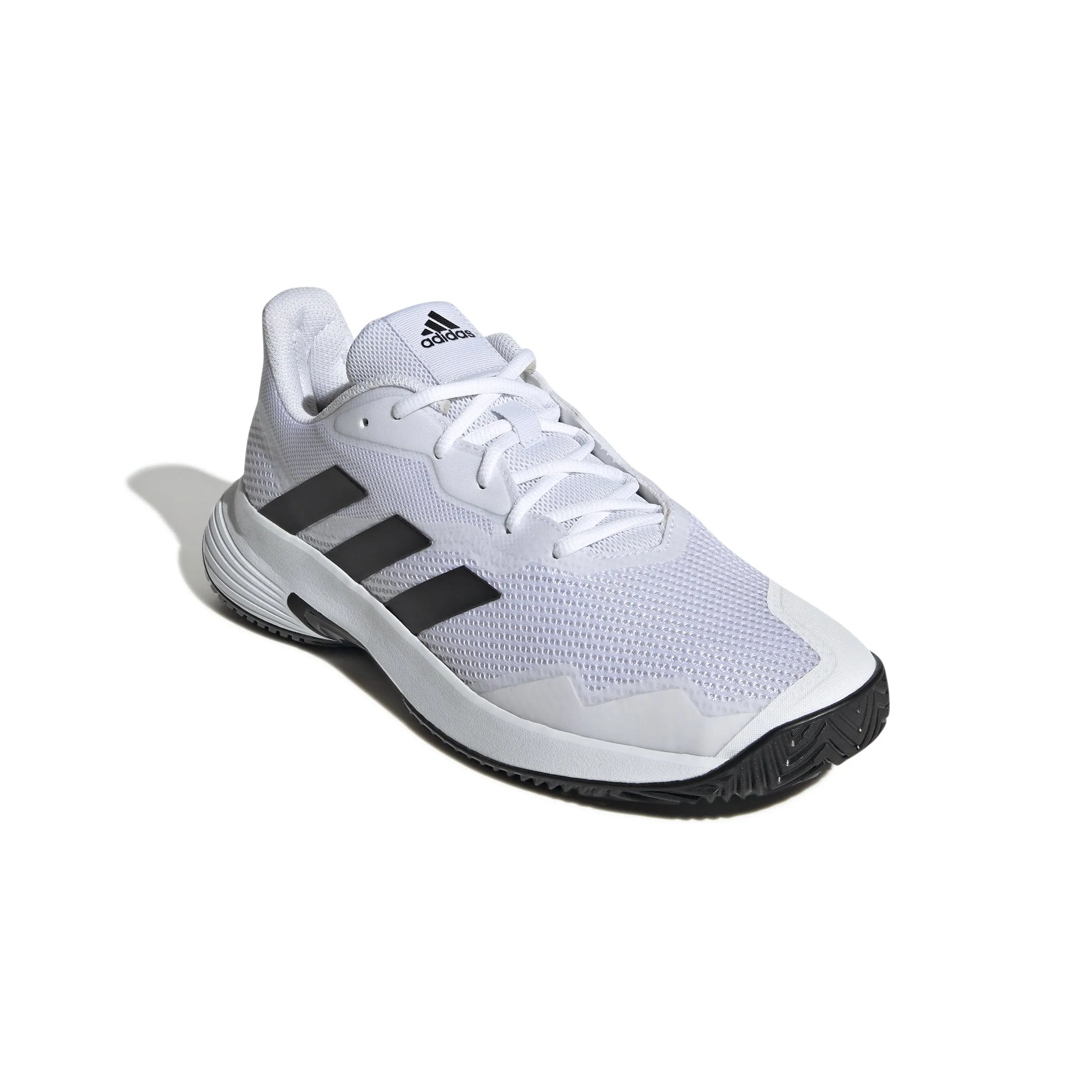 Sport Mode Stable Step Adidas Court Jam Control Men Tennis Shoes - Ftwr White/Core Black/Ftwr White