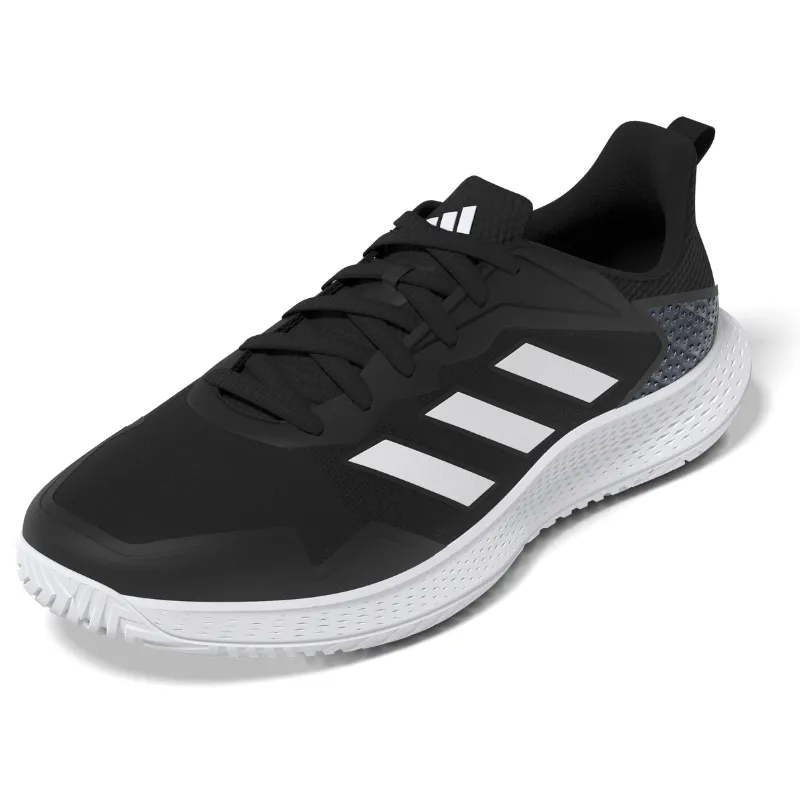 Anti Abrasion Adidas Defiant Speed Mens Tennis Shoes - Core Black / White / Grey Four