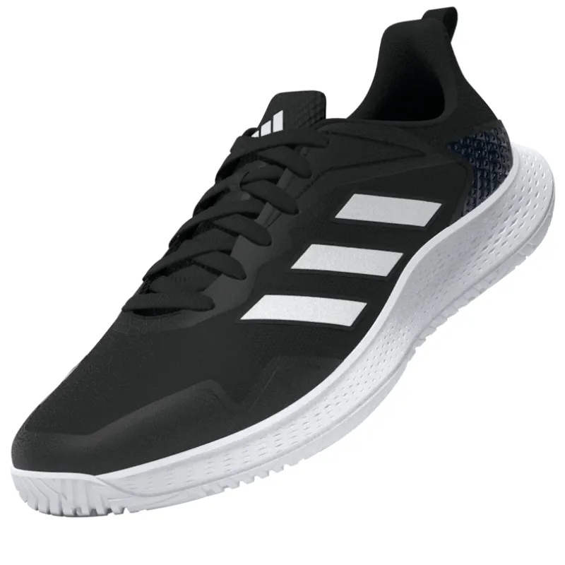 fitness enthusiasts Adidas Defiant Speed Mens Tennis Shoes - Core Black / White / Grey Four
