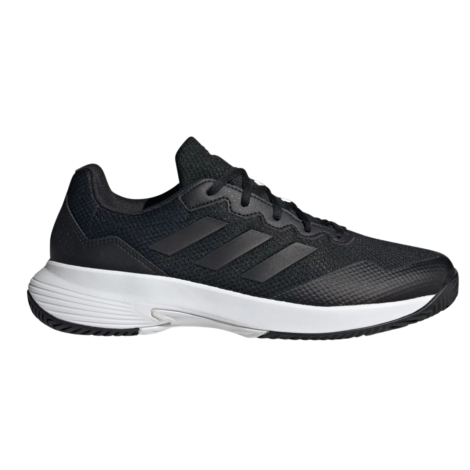 Adidas Game Court 2.0 Mens Tennis Shoes - Core Black/Core Black/Grey Four Anti Abrasion Wide toe box