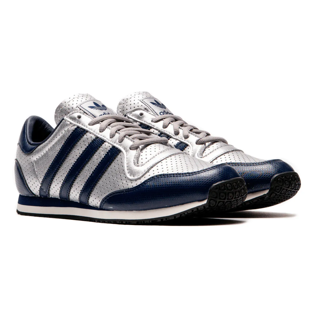 Adidas Men's Galaxy OG Silver Metallic/Night Indigo/Off White Anytime Fit Block Step