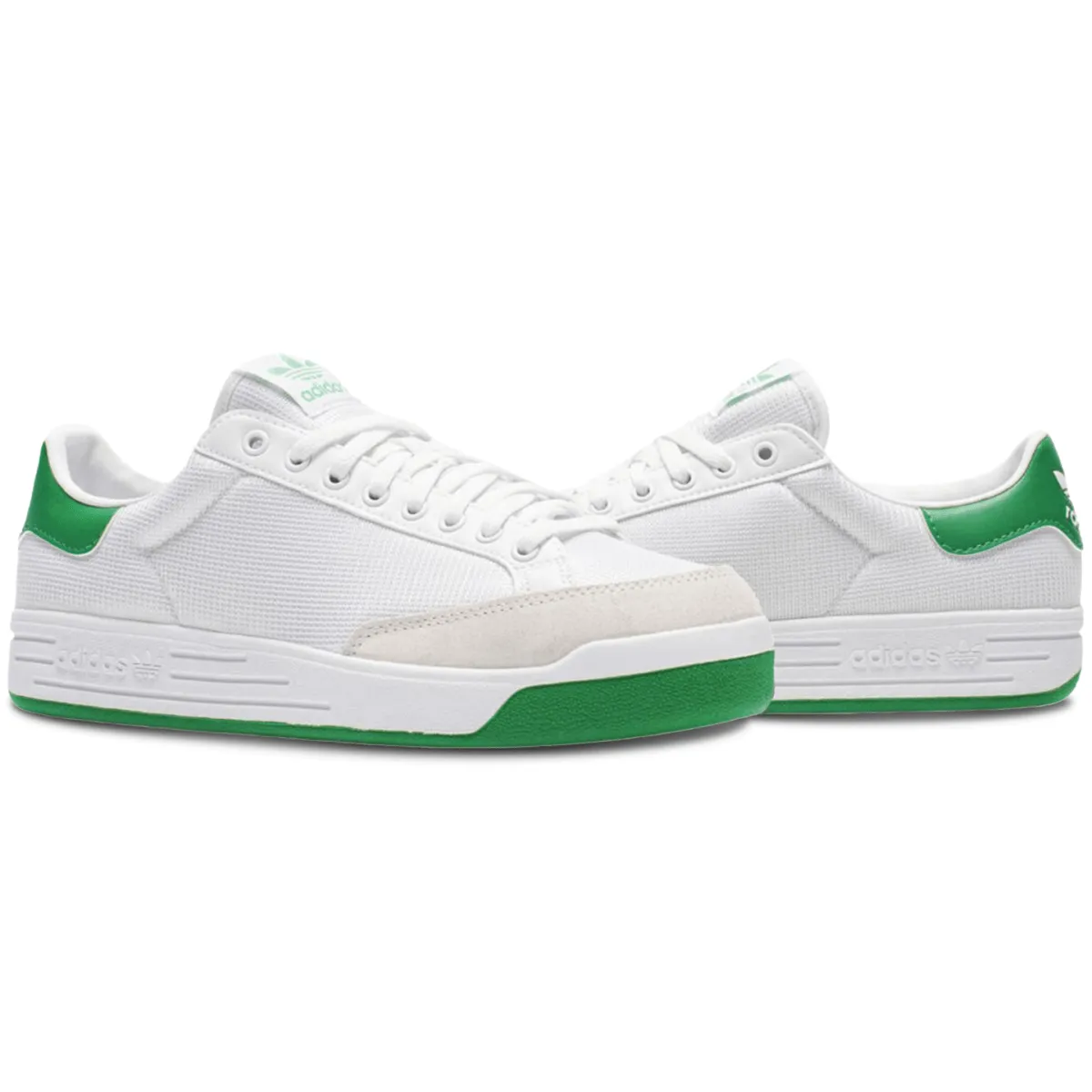 Suede Finish Adjustable Strap Adidas Men's Rod Laver Running White/Fairway Green