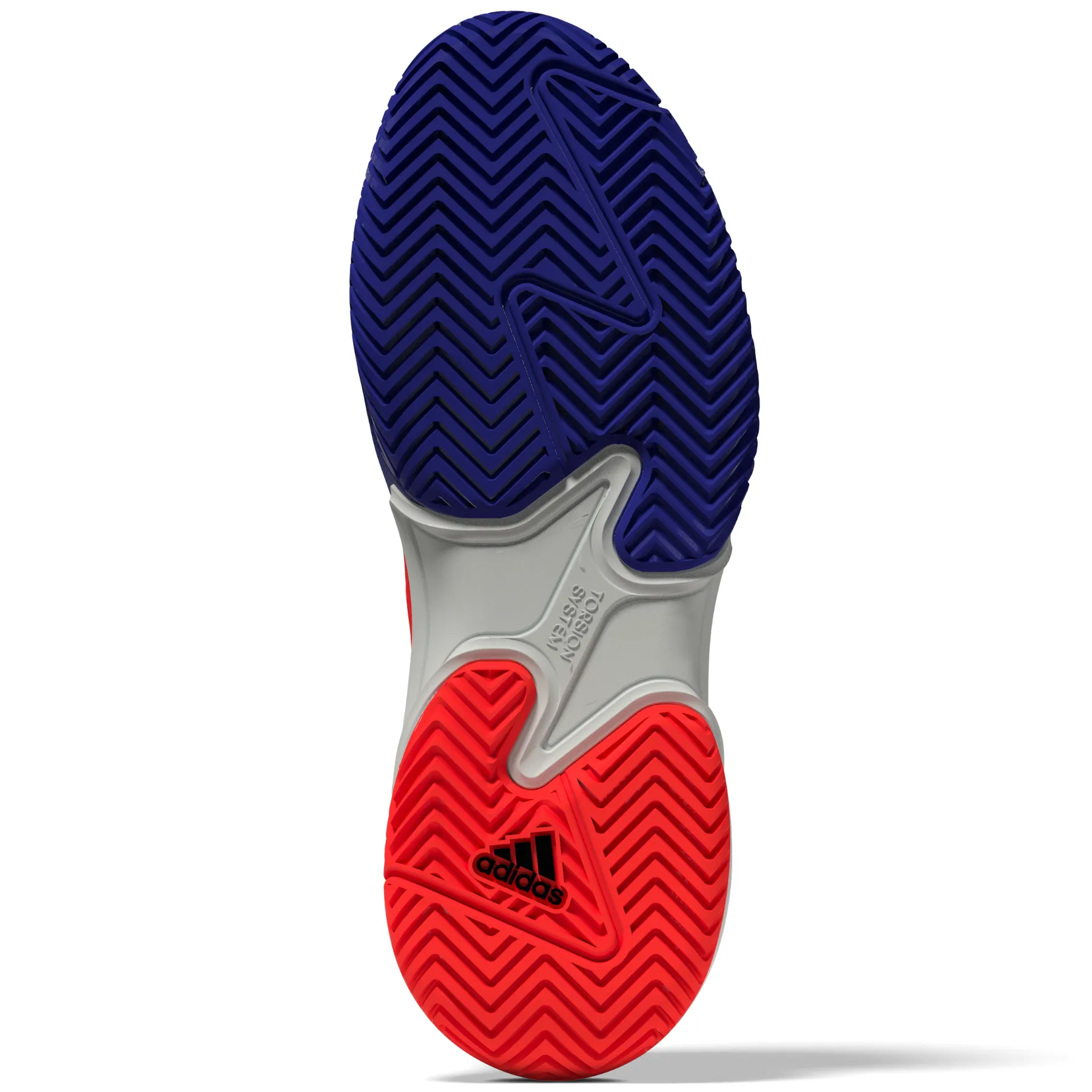 Adjustable Straps Adidas Performance Barricade Men Tennis Shoes - Lucblu/Core Black/Solar Red