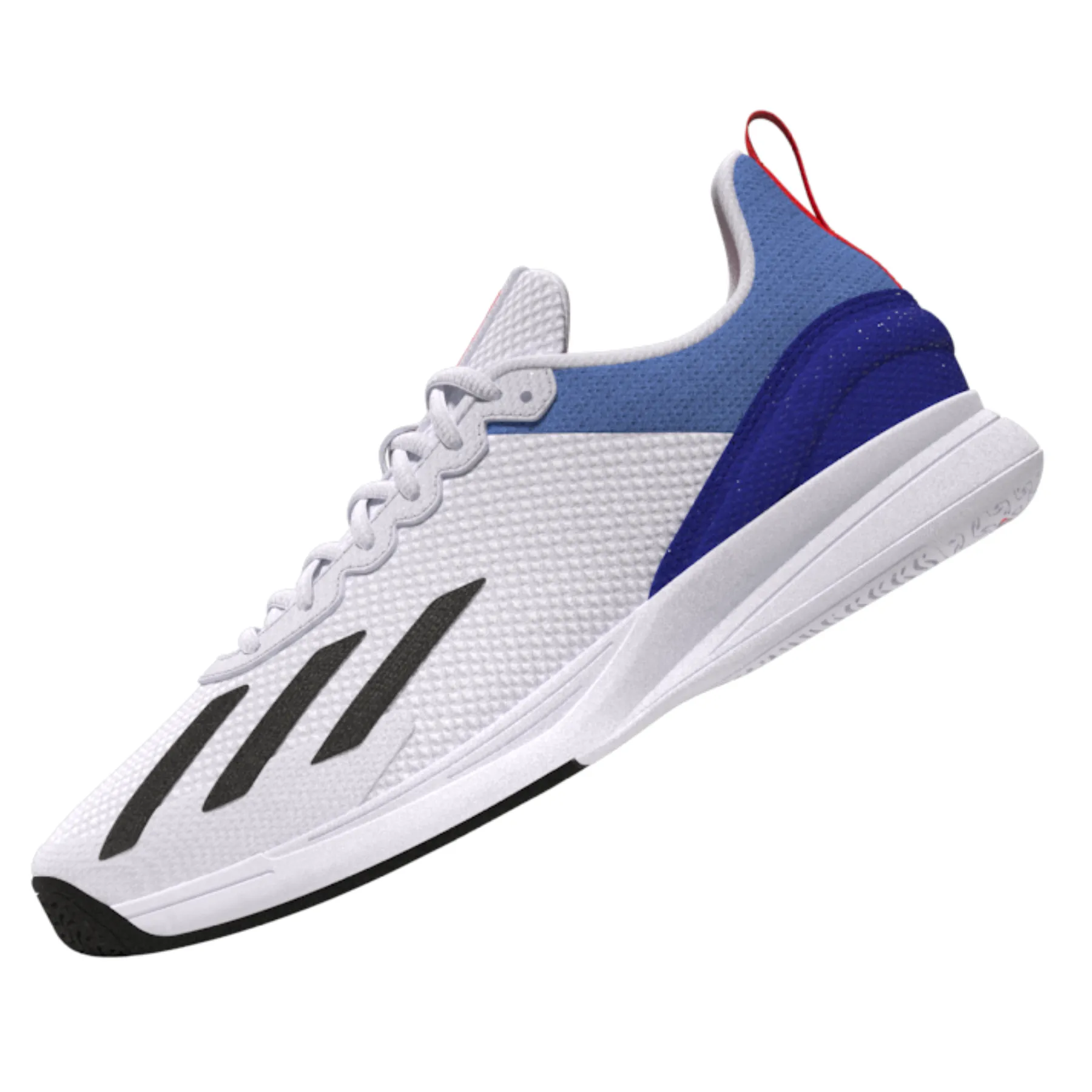 Adidas Performance Court Flash Speed Men Tennis Shoes - Ftw White/Core Black/Core Black Leather Upper Comfortable Walk