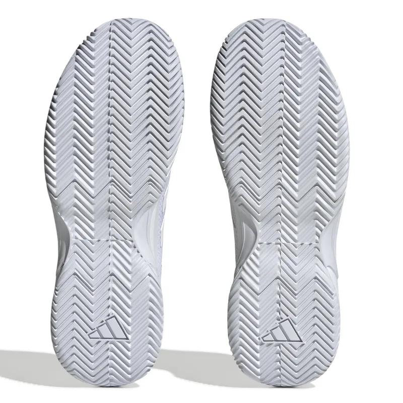 padded insole Adidas Performance Game Court 2 Mens Tennis Shoes - Cloud White / Cloud White / Matte Silver