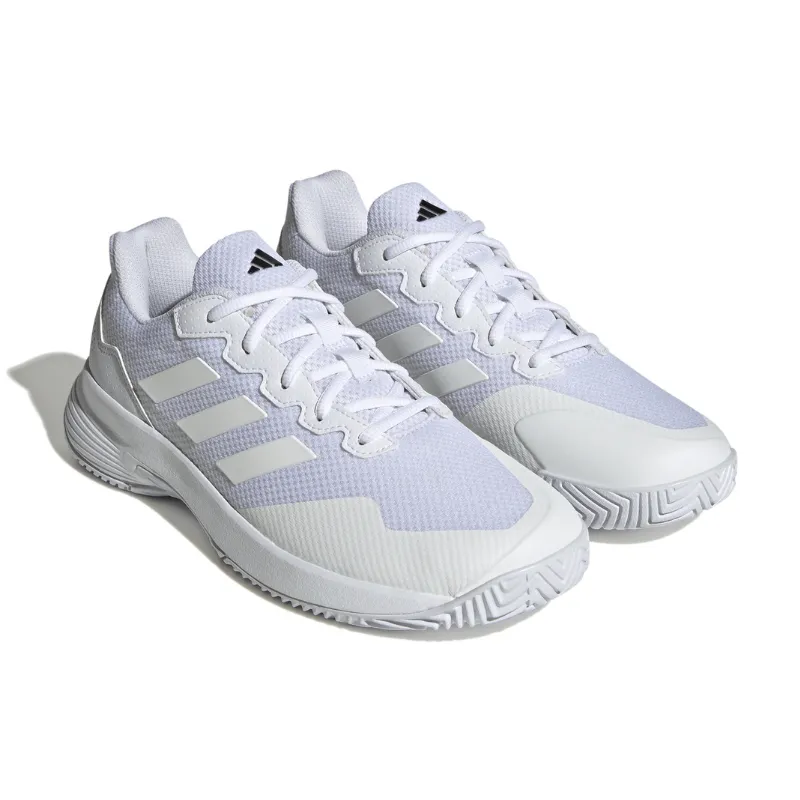 Adidas Performance Game Court 2 Mens Tennis Shoes - Cloud White / Cloud White / Matte Silver Enhanced comfort Lightweight Build