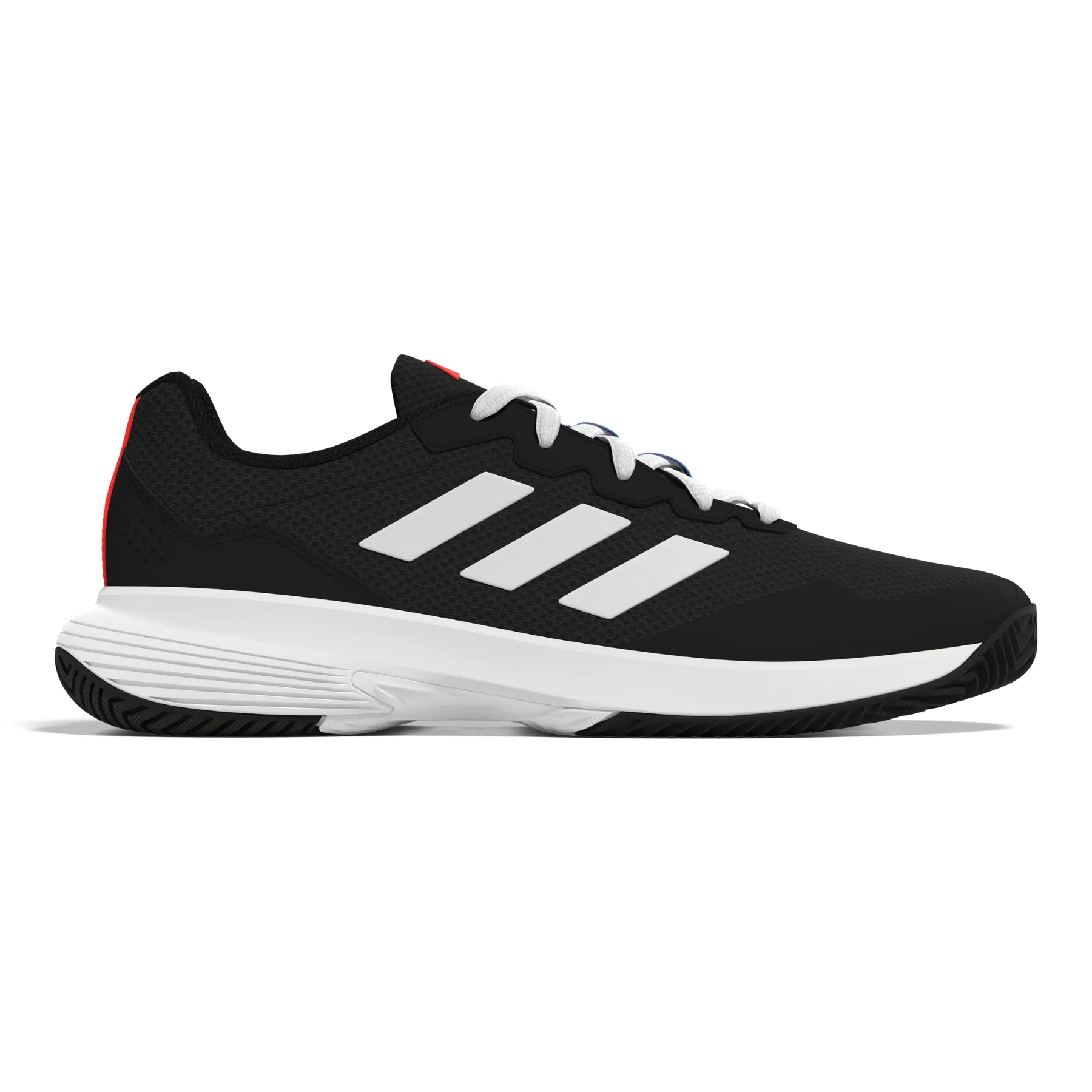 Motion Balance Adidas Performance Game Court 2.0 Men Tennis Shoes - Core Black/Ftw White/Solar Red
