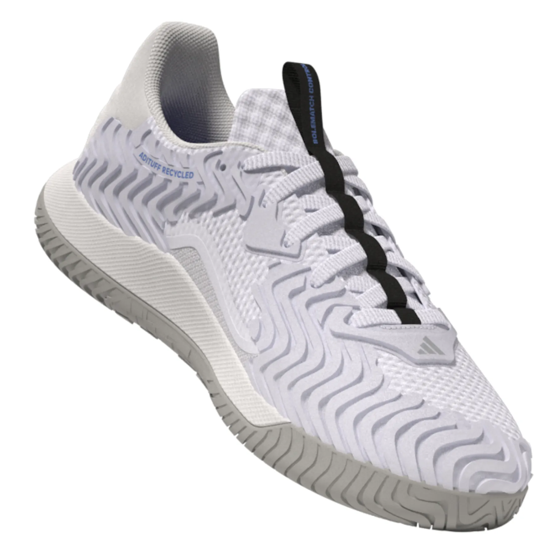 Seamless Fit Adidas Performance Sole Match Control Ftw White/Core Black/Lucblu Men Tennis Shoes