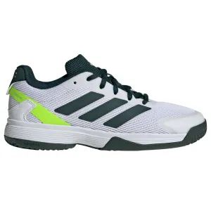 Street Fit Flexible Adidas Ubersonic Junior Tennis Shoes - Pure Teal/Silver Metallic/ Lucid Lemon