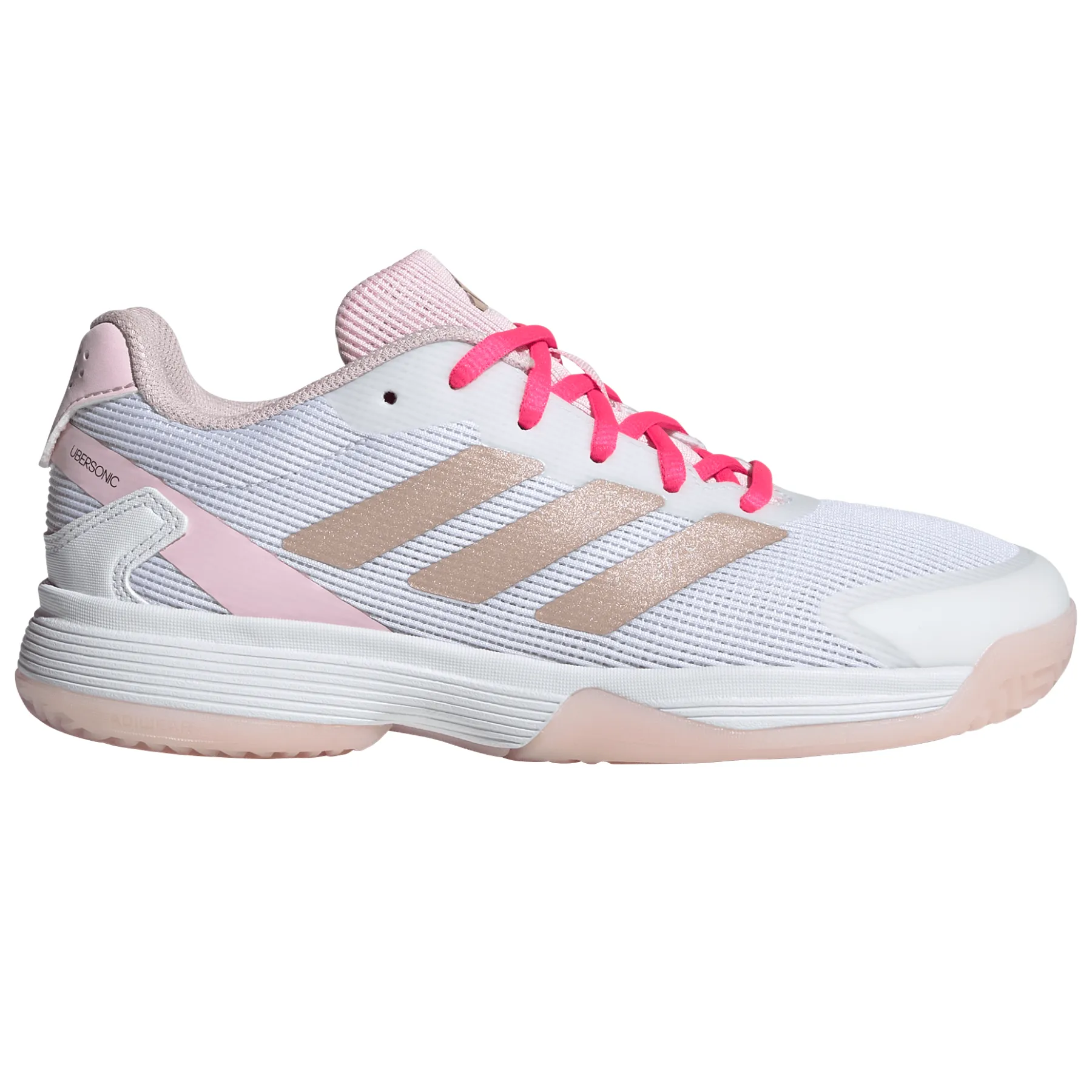 Comfort Trail Adidas Ubersonic Tennis Shoes Kids - Off White / Silver Metallic / Powder Plum
