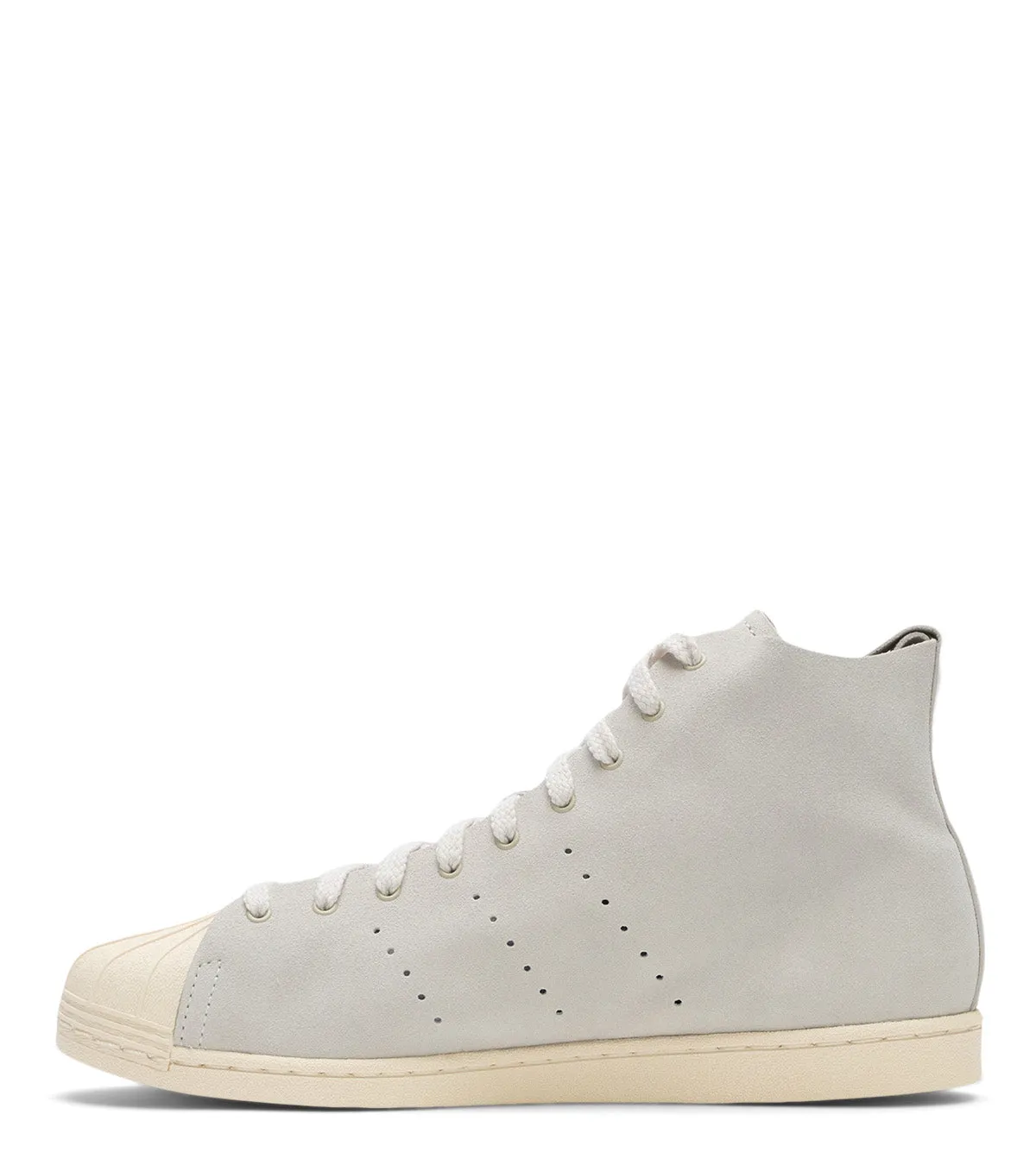 Iconic look scale Adidas x Wales Bonner Superstar Hi Mist Stone