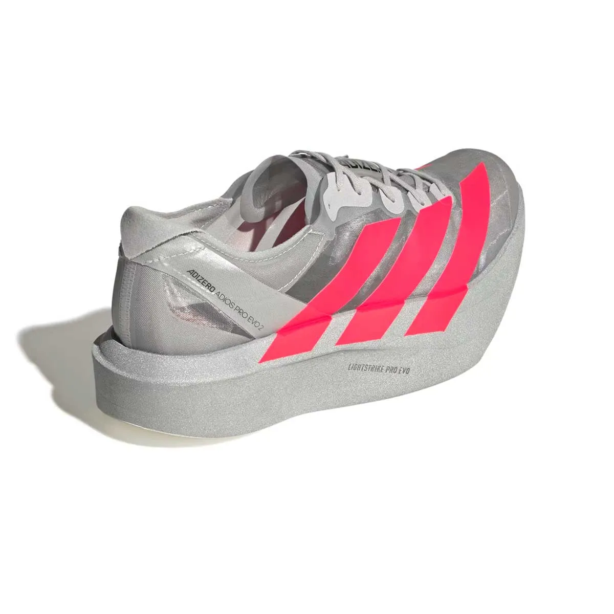 Multi Density Foam Odor Resistant Fabric Adizero Adios Pro Evo 2 'Silver Metallic Lucid Red'