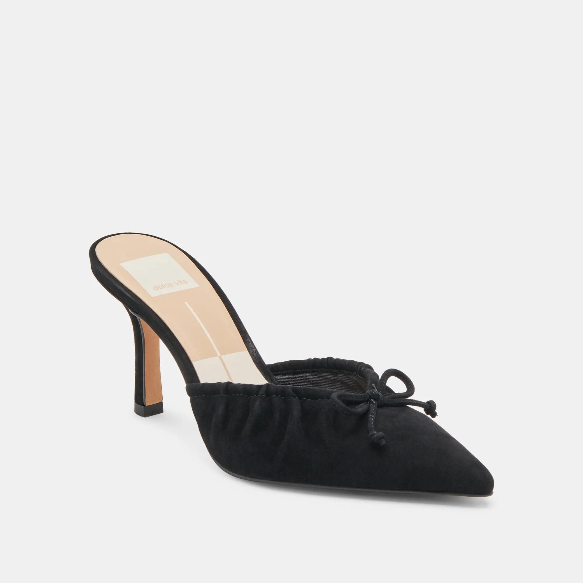 KAIRI HEELS ONYX SUEDE Buckle Closure Smart Sandals