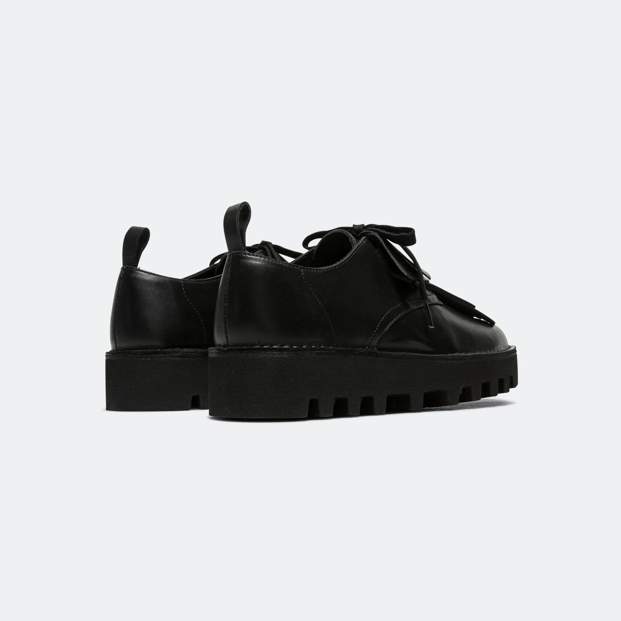Soft Entry Comfortable Stretch Desert Khan x Engineered Garments - Black Smooth Leather