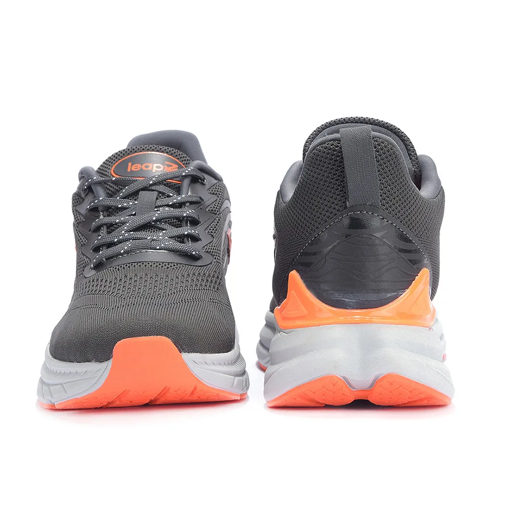 Leap7x By Liberty Men RW-02 D.Grey Sports Lacing Shoes Well   Ventilated