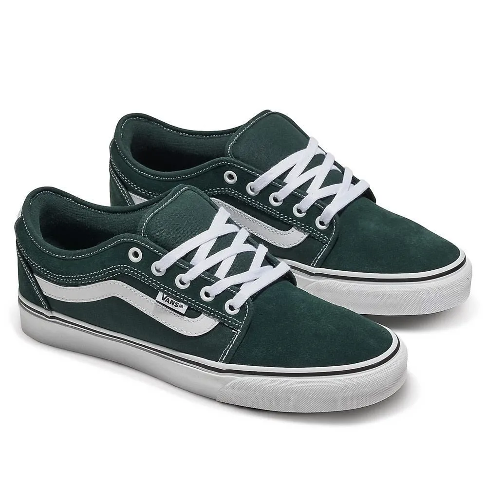 All Purpose Style Smooth Cushion Vans Chukka Low Sidestripe - Green Gables/True White
