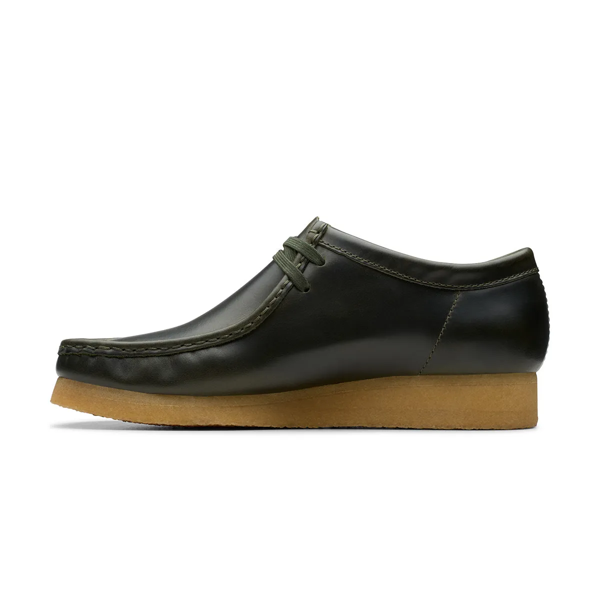 Wallabee 'Forest Green Leather' Heat Sealed Reinforcement