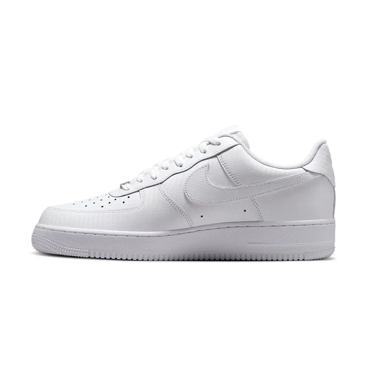 AIR FORCE 1 '07 'White Carbon Fibre' perforated High Top Look