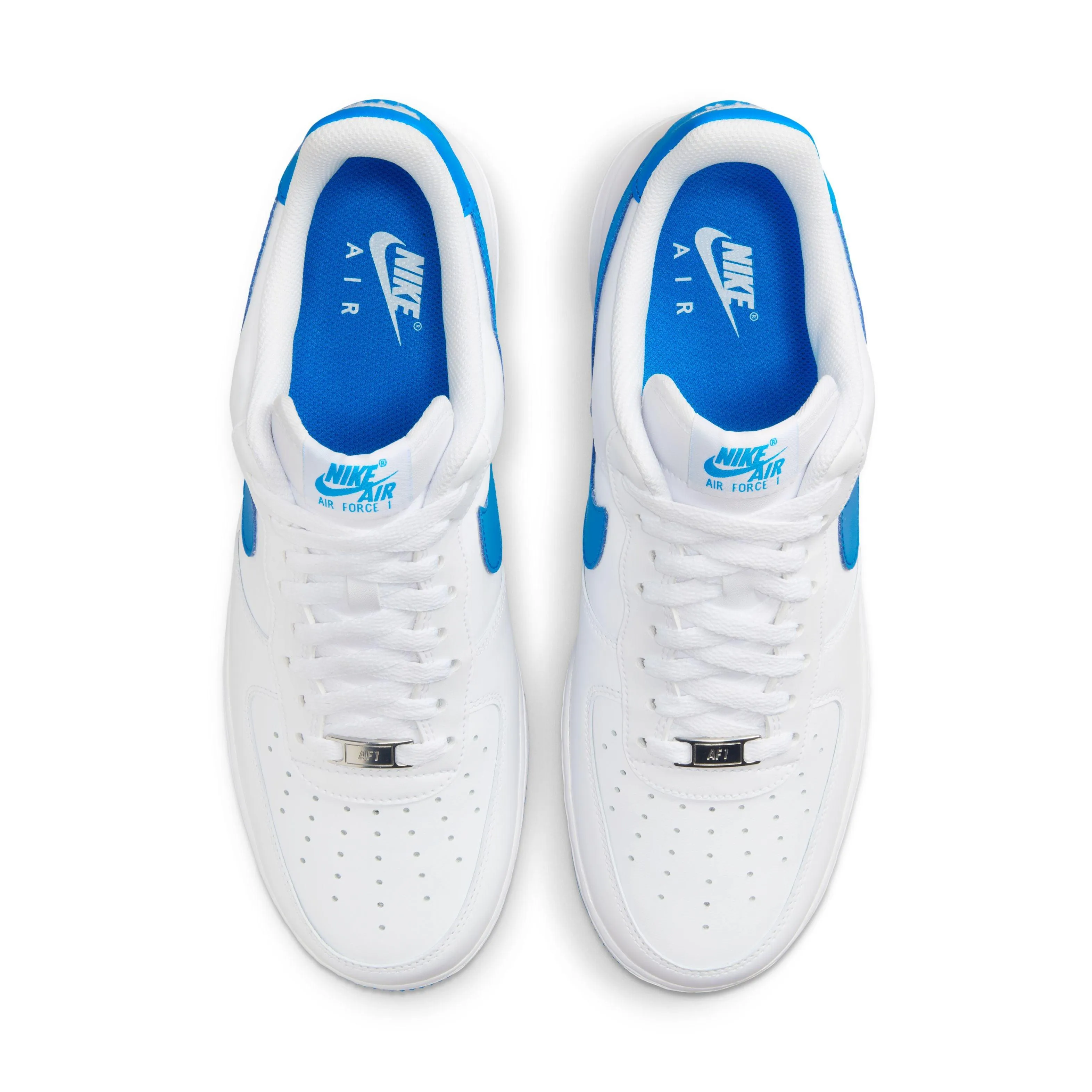 QualityConstruction Elastic Gusseted Tongue Air Force 1 '07 'White Photo Blue'