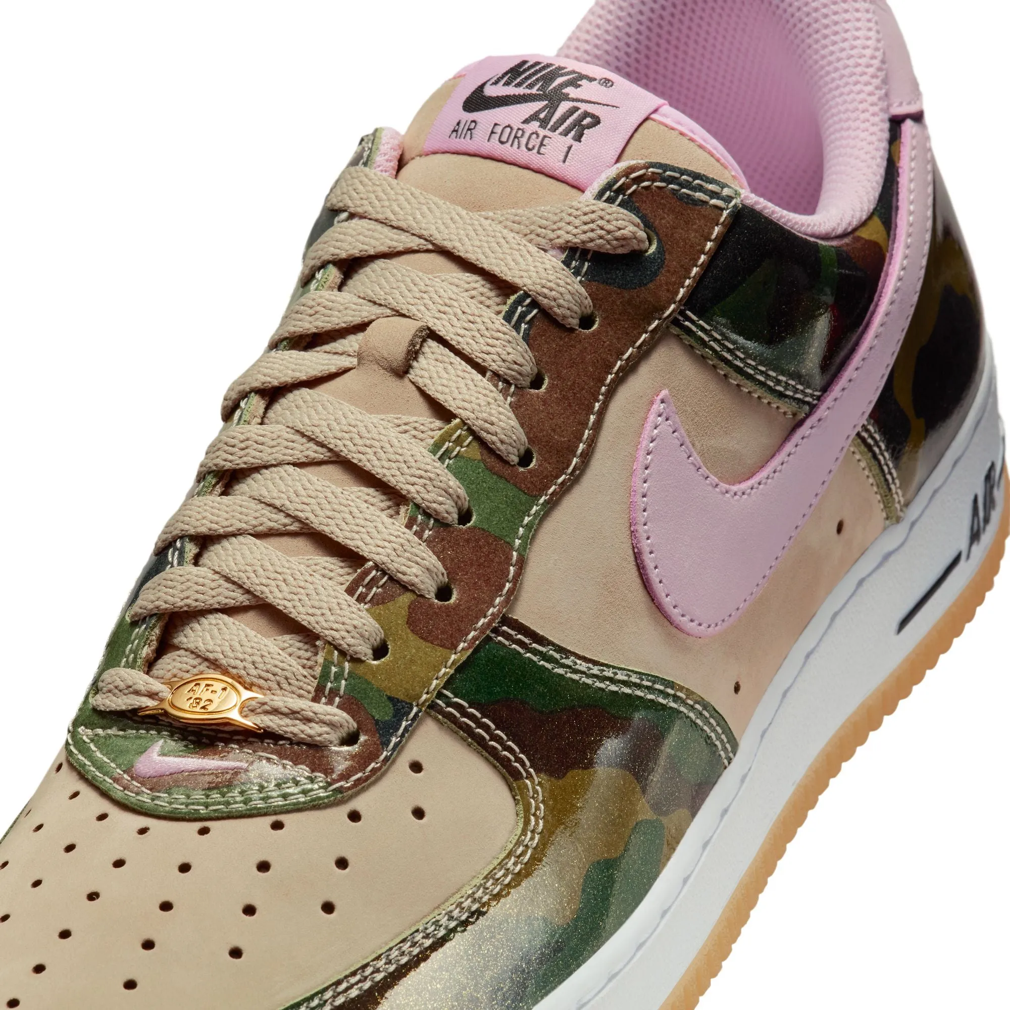 Padded Ankle Collar Foam Midsole Cushioning Air Force 1 Low Retro 'Camo Pink'