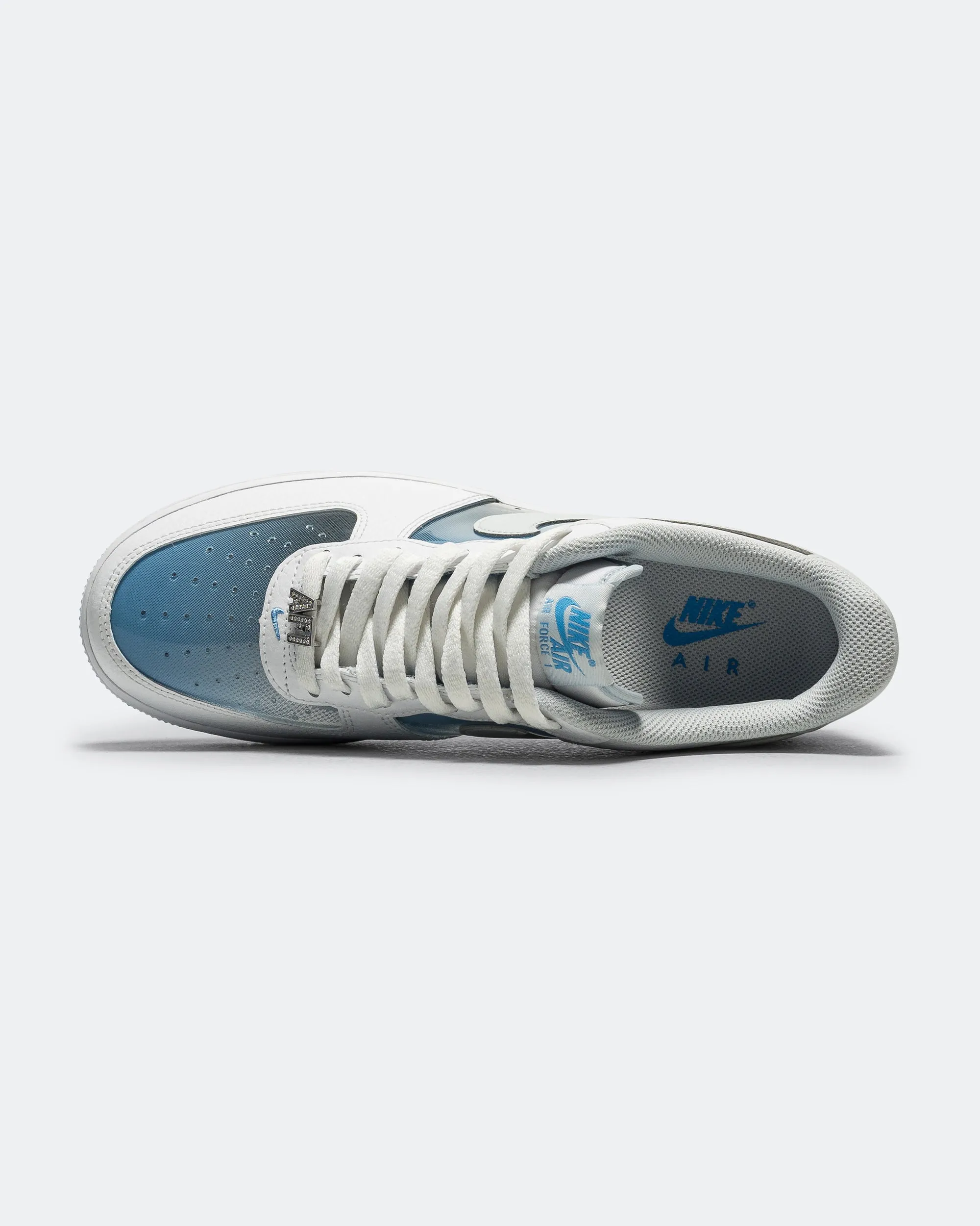Air Force 1 Retro QS - White/Pure Platinum-University Blue MemoryFoamInsole Aerodynamic Shape