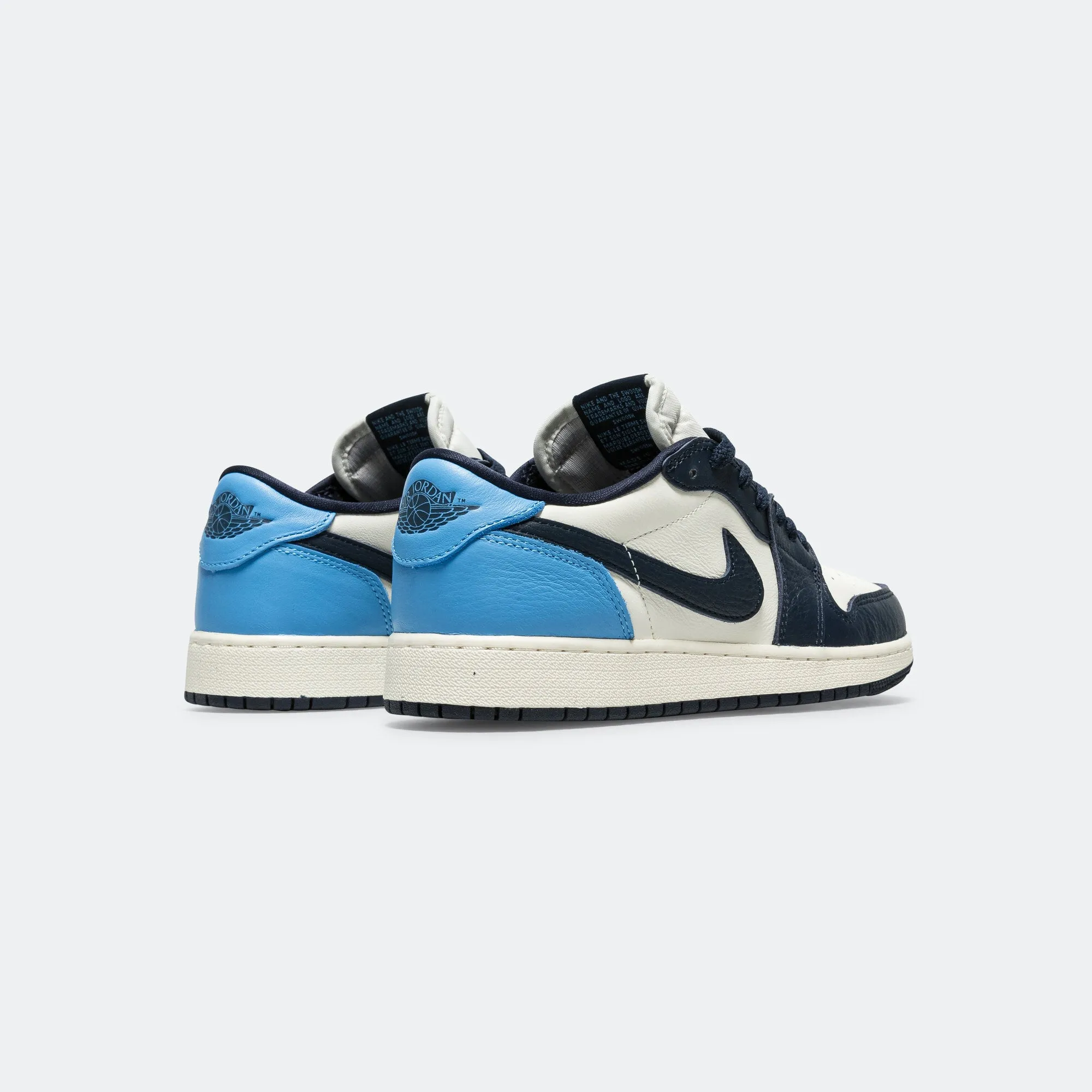 Square Toe Feel Cool Air Jordan 1 Low OG (GS) - Obsidian/University Blue-Sail
