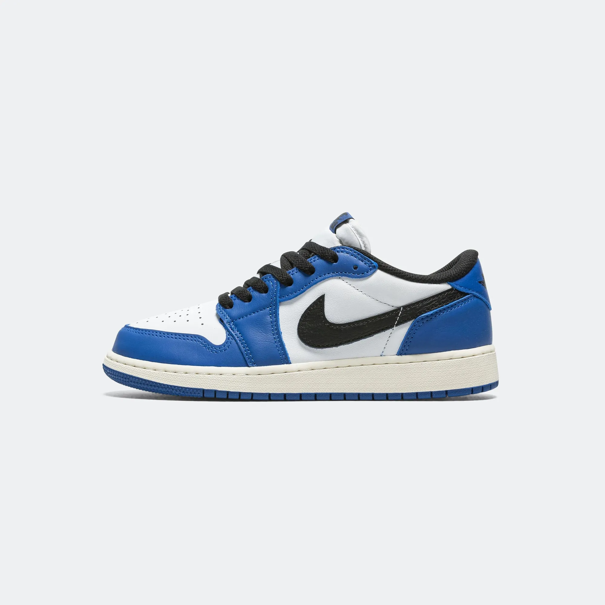 Air Jordan 1 Low OG (GS) - White/Black-Game Royal-Sail Motion Comfort