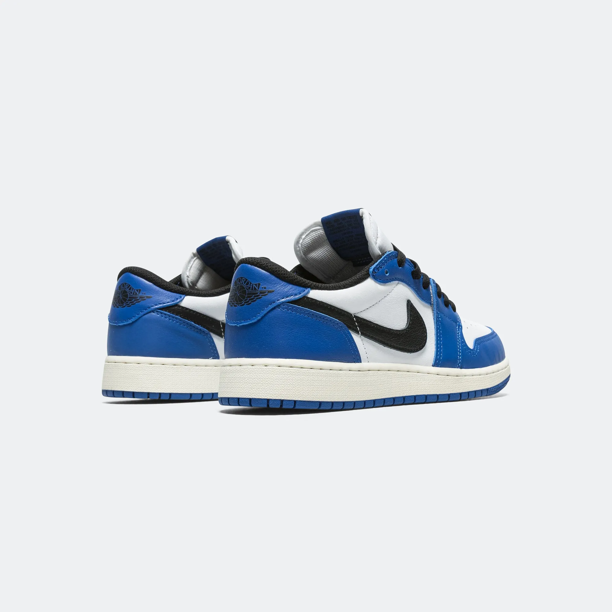 Air Jordan 1 Low OG (GS) - White/Black-Game Royal-Sail Ultra Comfort Sculpted Design