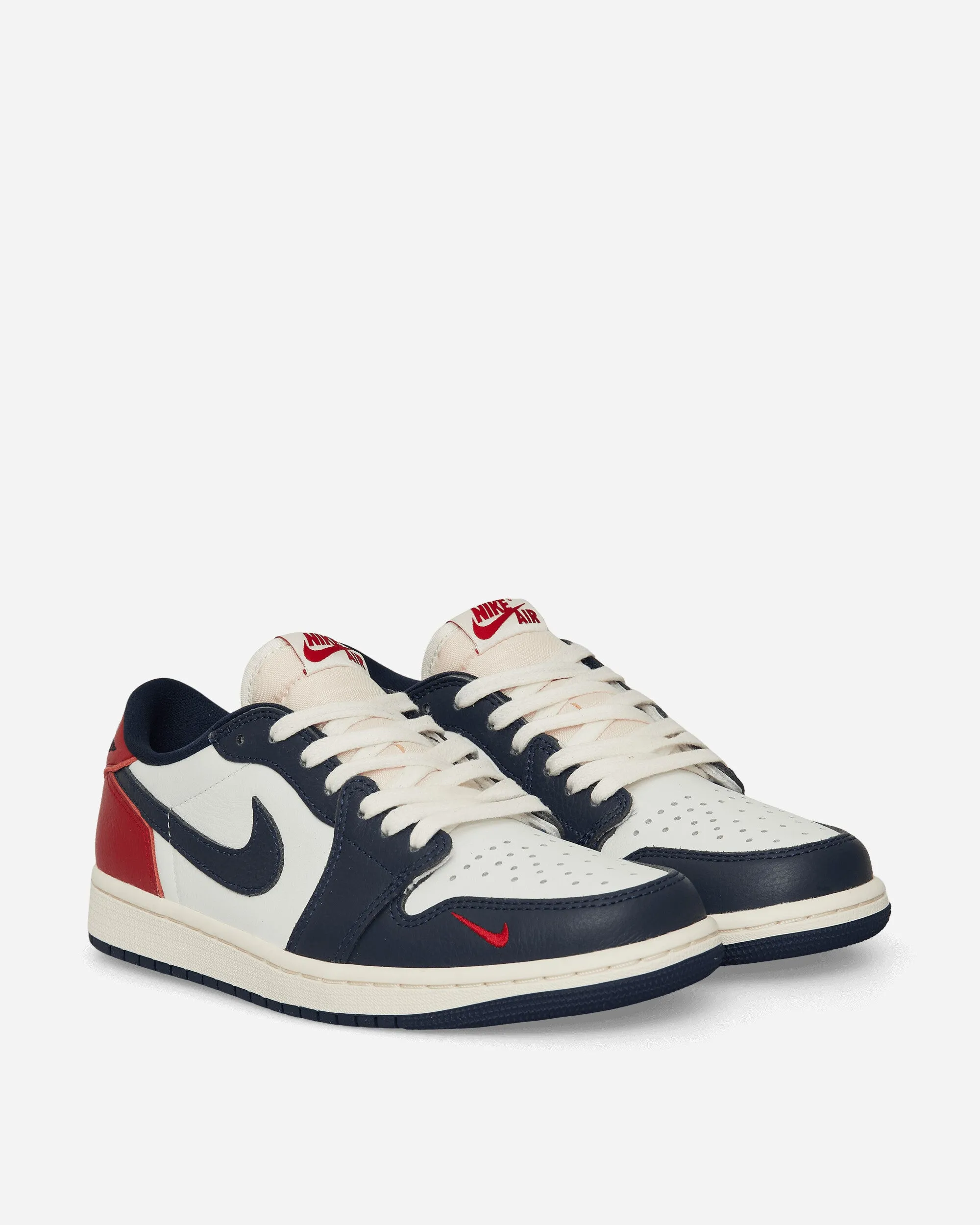 Feather Soft Air Jordan 1 Low OG Sneakers Gym Red / Midnight Navy