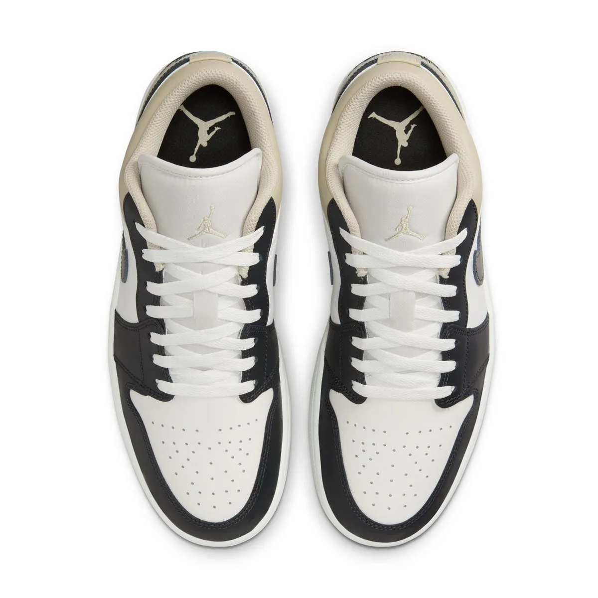 Streetwear Vegan Leather Air Jordan 1 Low 'Summit White Off Noir Rattan'