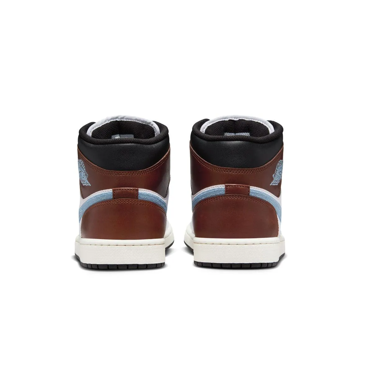Air Jordan 1 Mid SE 'Brown Blue Grey' Responsive Feel Lace Up System