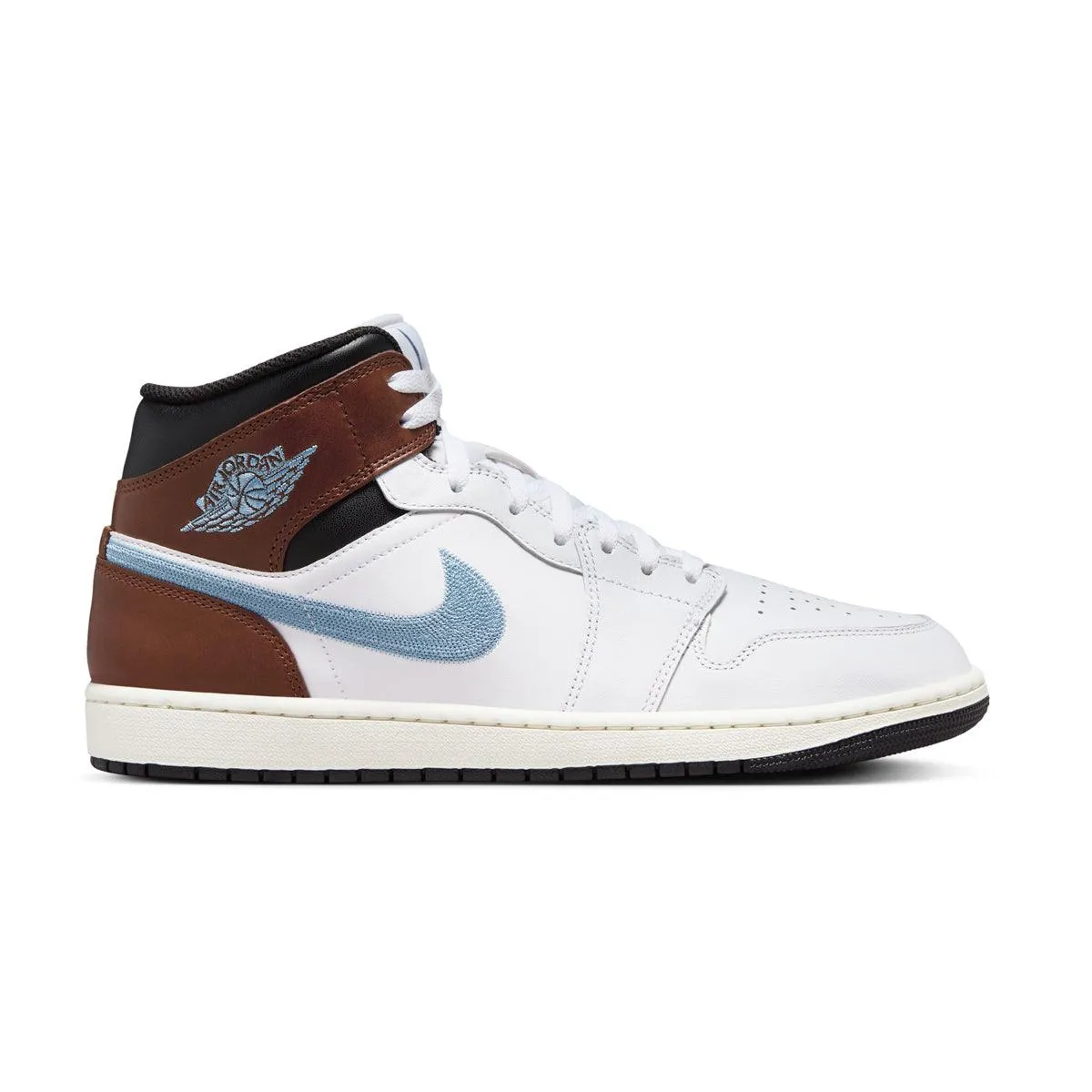 Air Jordan 1 Mid SE 'Brown Blue Grey' Foam Wrap Stable Footing