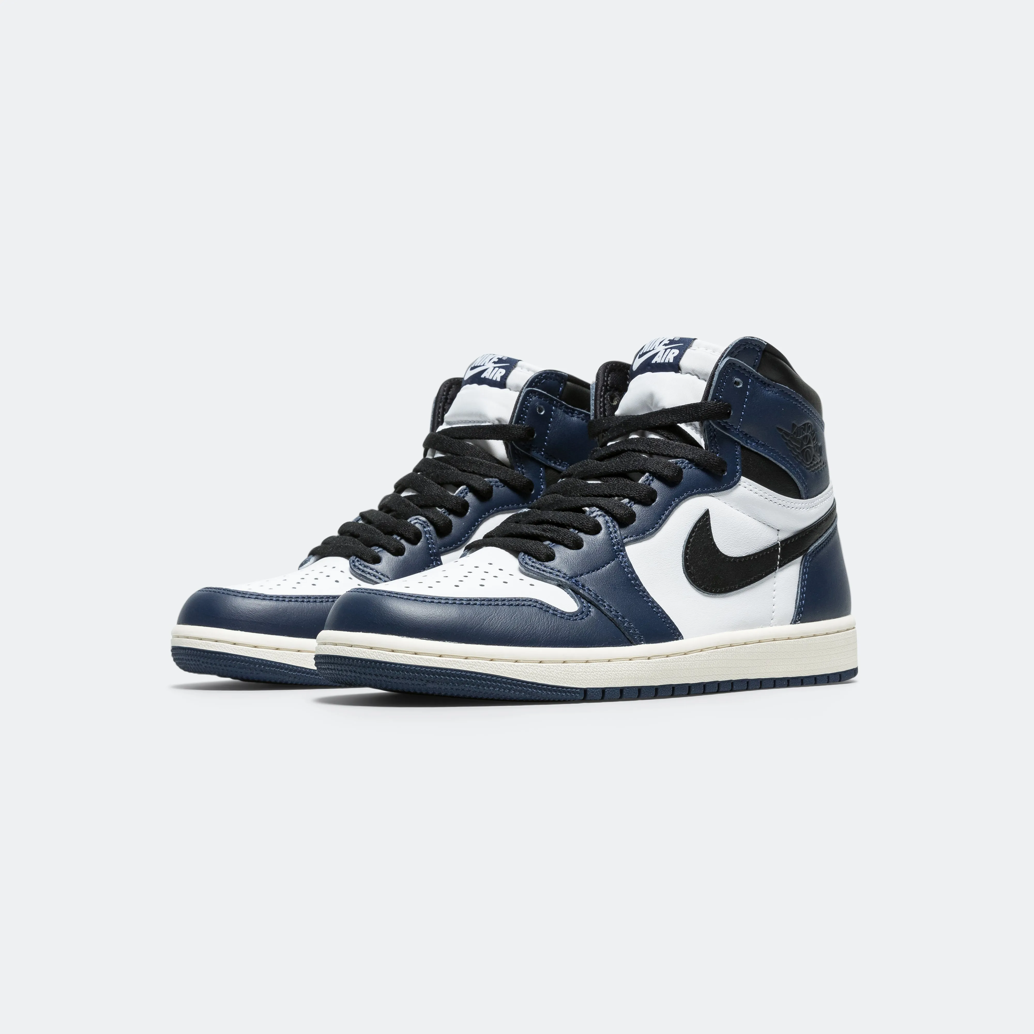 Air Jordan 1 Retro High OG (GS) - Midnight Navy/Black-White-Sail Iconic support Easy Fit