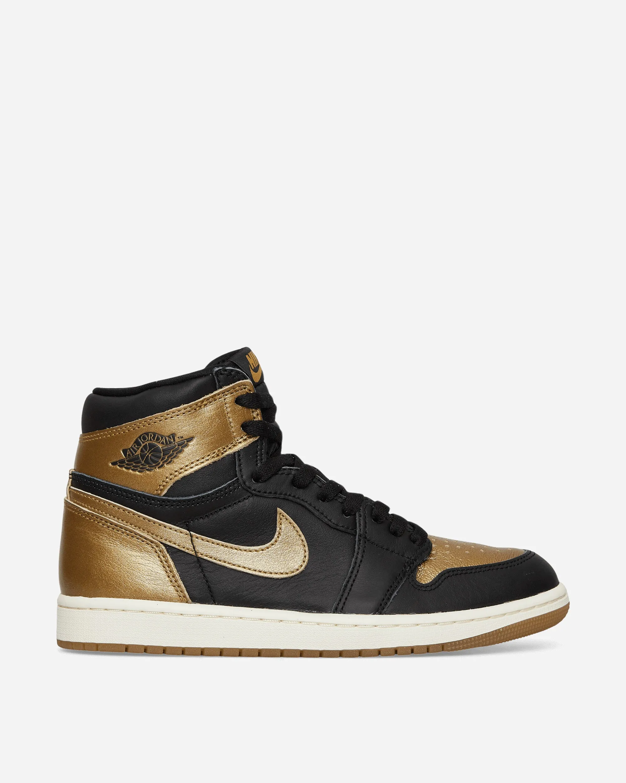 Air Jordan 1 Retro High OG Sneakers Black / Gold Port Walk Daily Wear