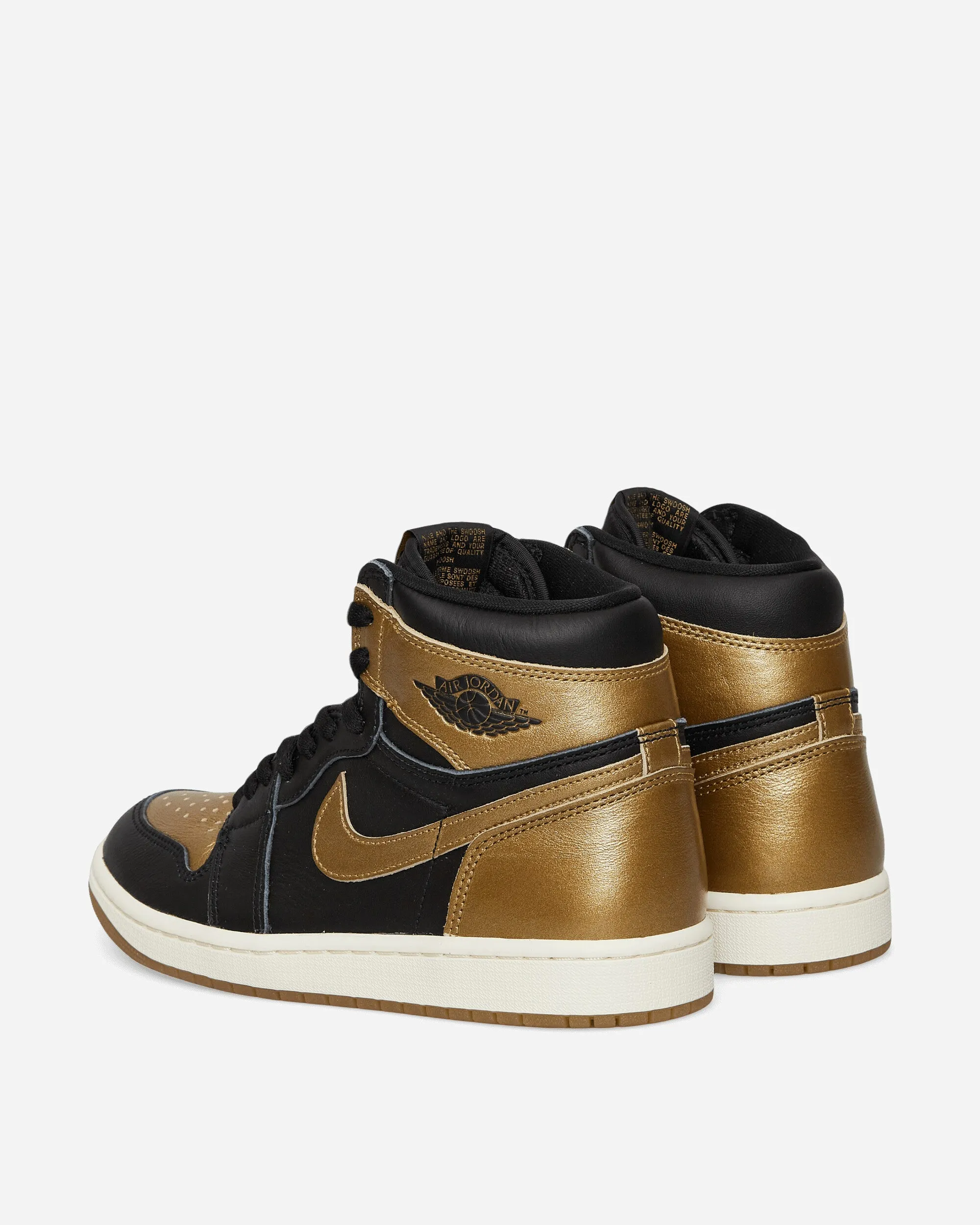 Air Jordan 1 Retro High OG Sneakers Black / Gold Neon Bright