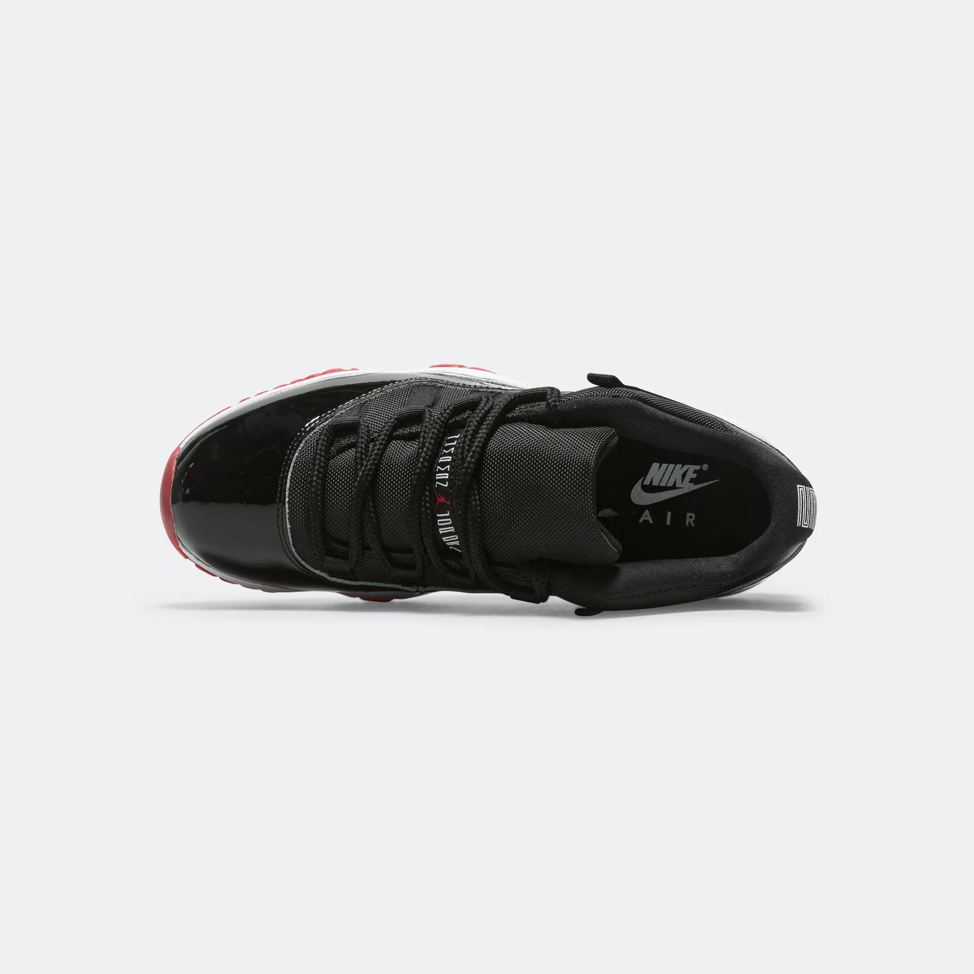 Abrasion Resistant Construction Air Jordan 11 Retro Low - Black/Varsity Red-White