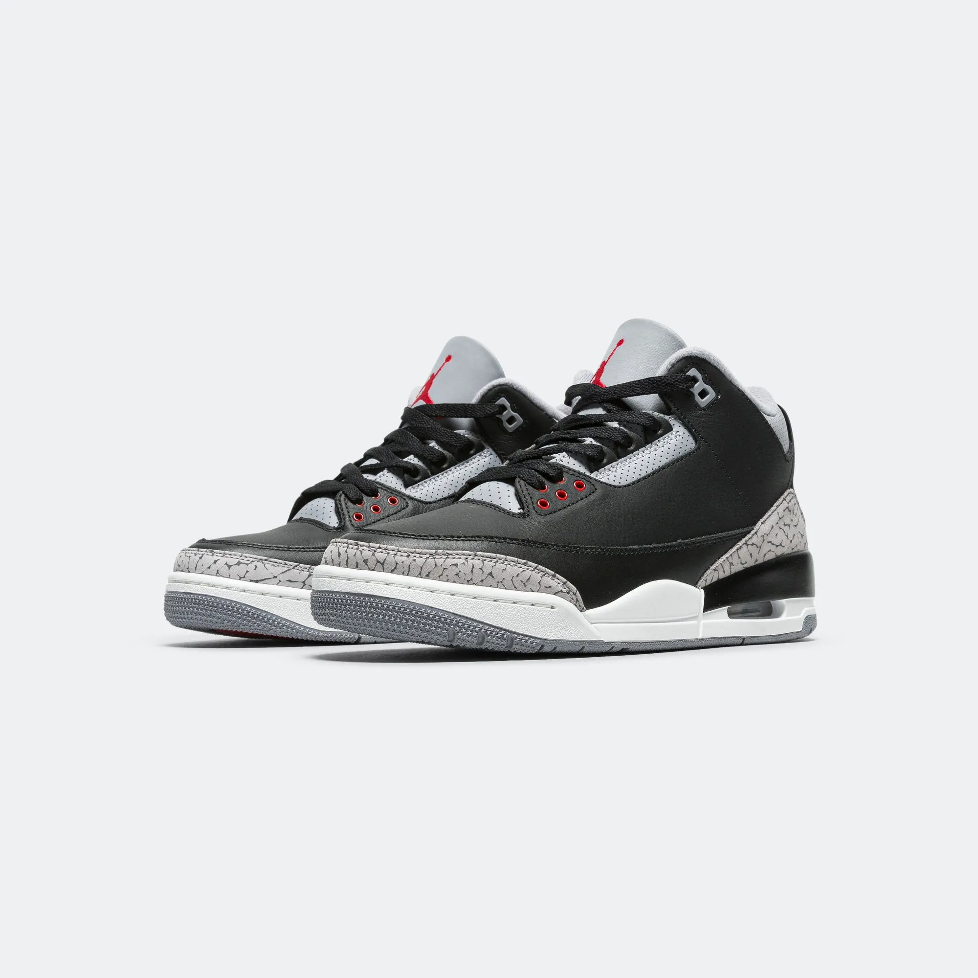 Air Jordan 3 Retro - Black/Fire Red-Cement Grey-Summit White Daily Walking