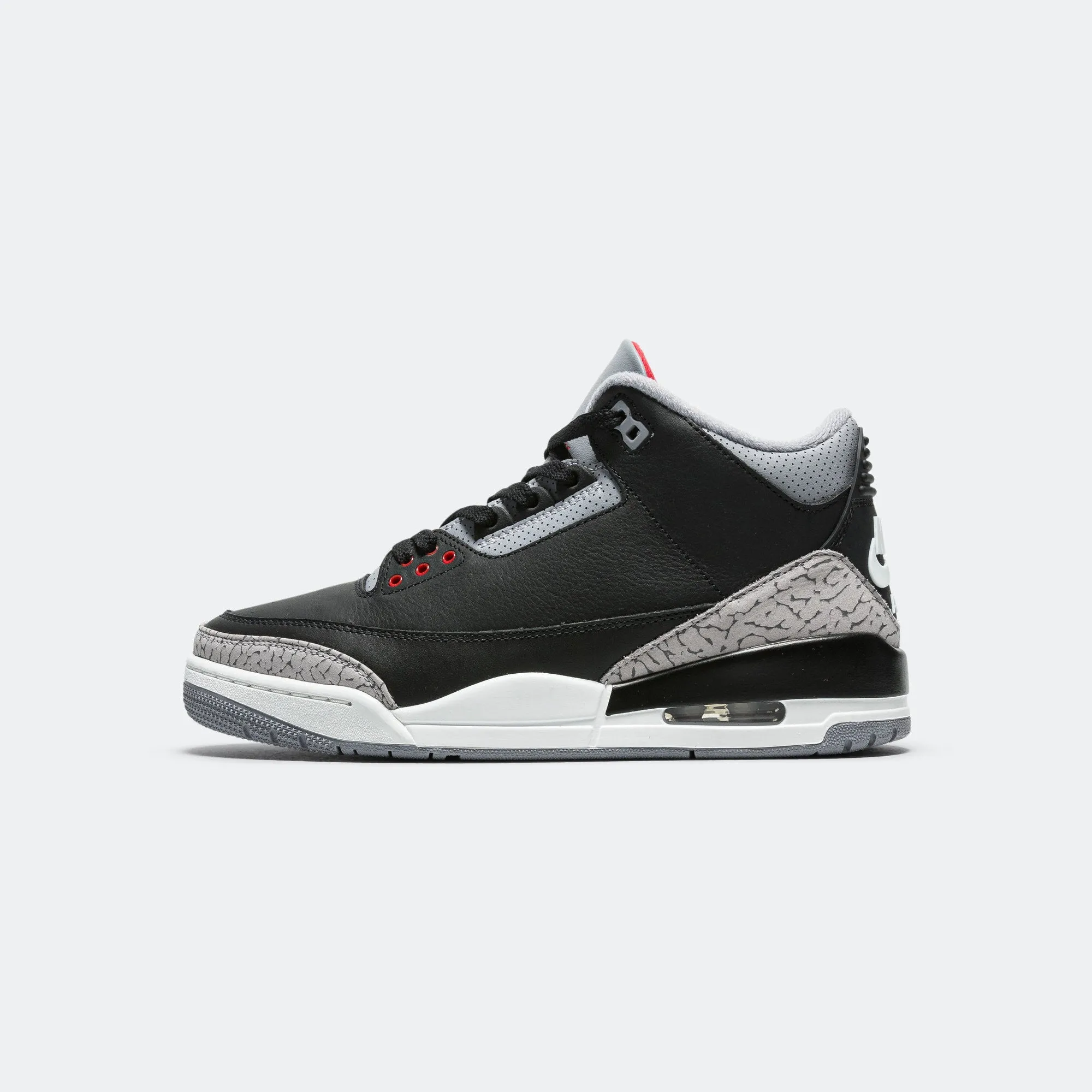 Pull   Tab Air Jordan 3 Retro - Black/Fire Red-Cement Grey-Summit White